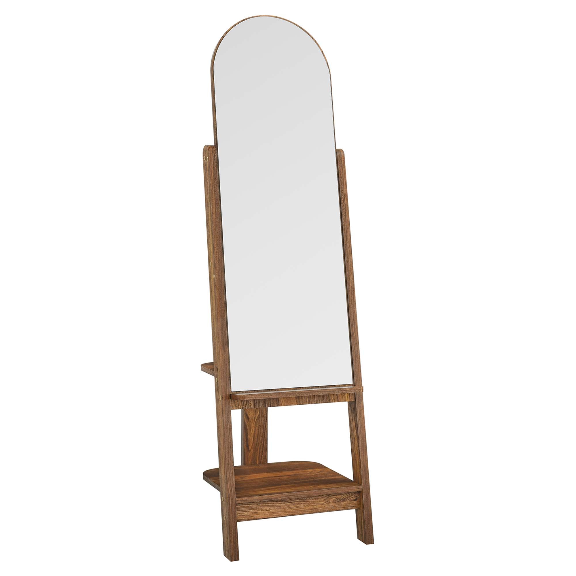 Ascend Standing Mirror, Walnut
