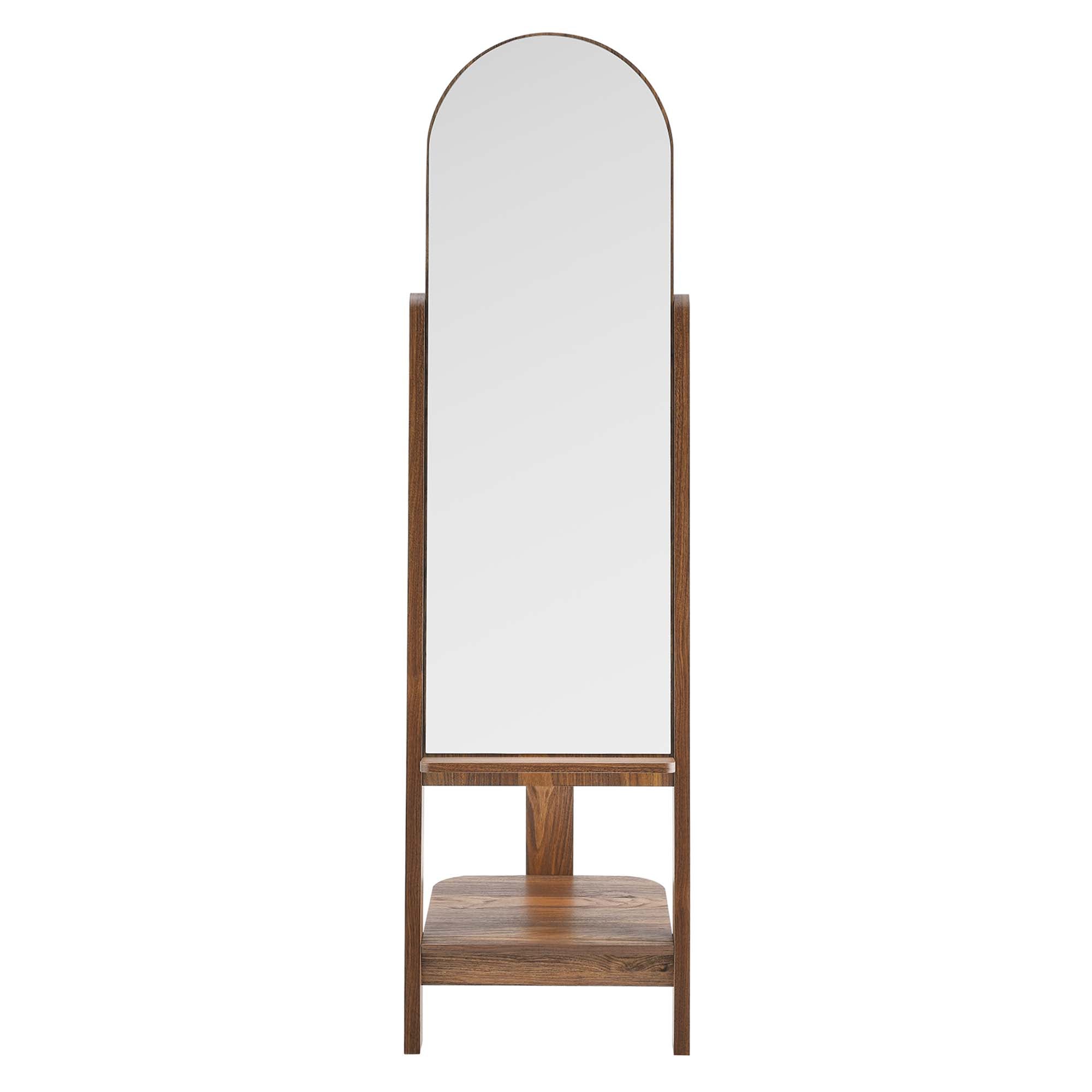 Ascend Standing Mirror, Walnut