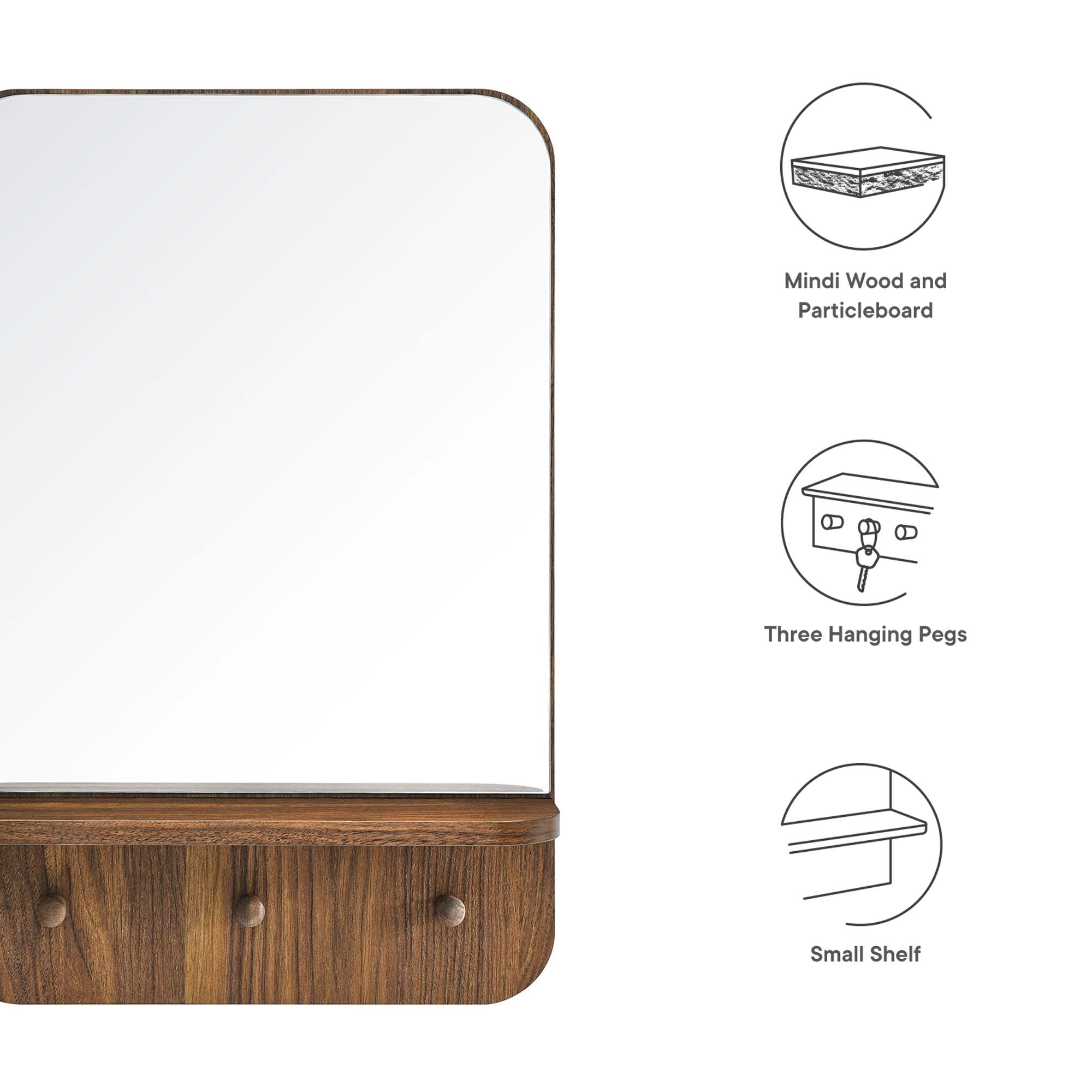 Lumina Mirror, Walnut
