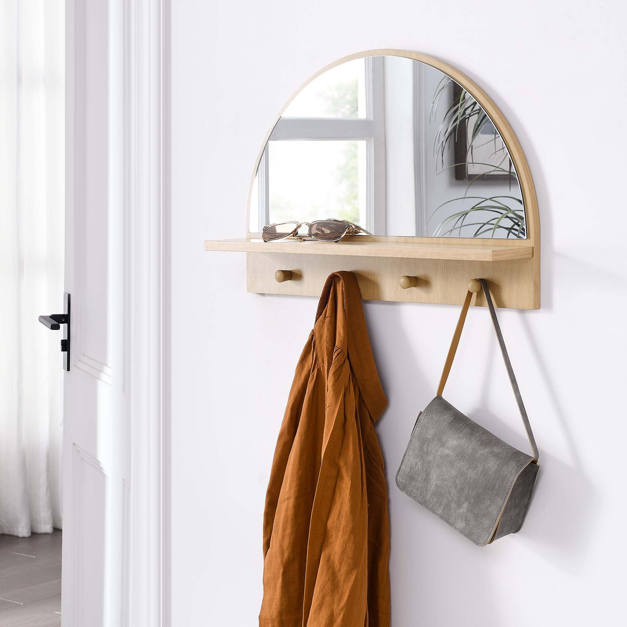 Moonbeam Arched Mirror, Oak