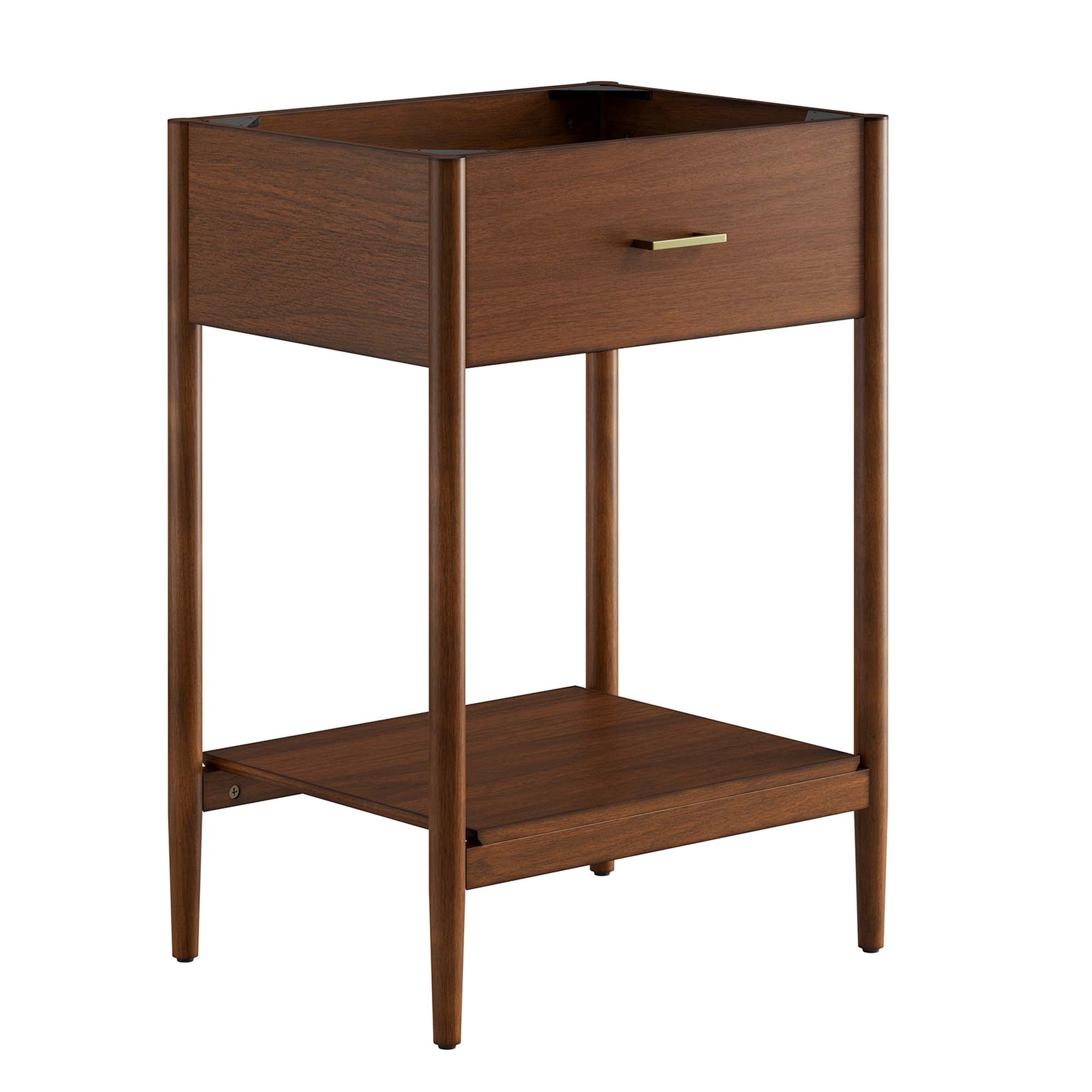 Zaire 24" Bathroom Vanity Cabinet (Sink Basin Not Included), Walnut