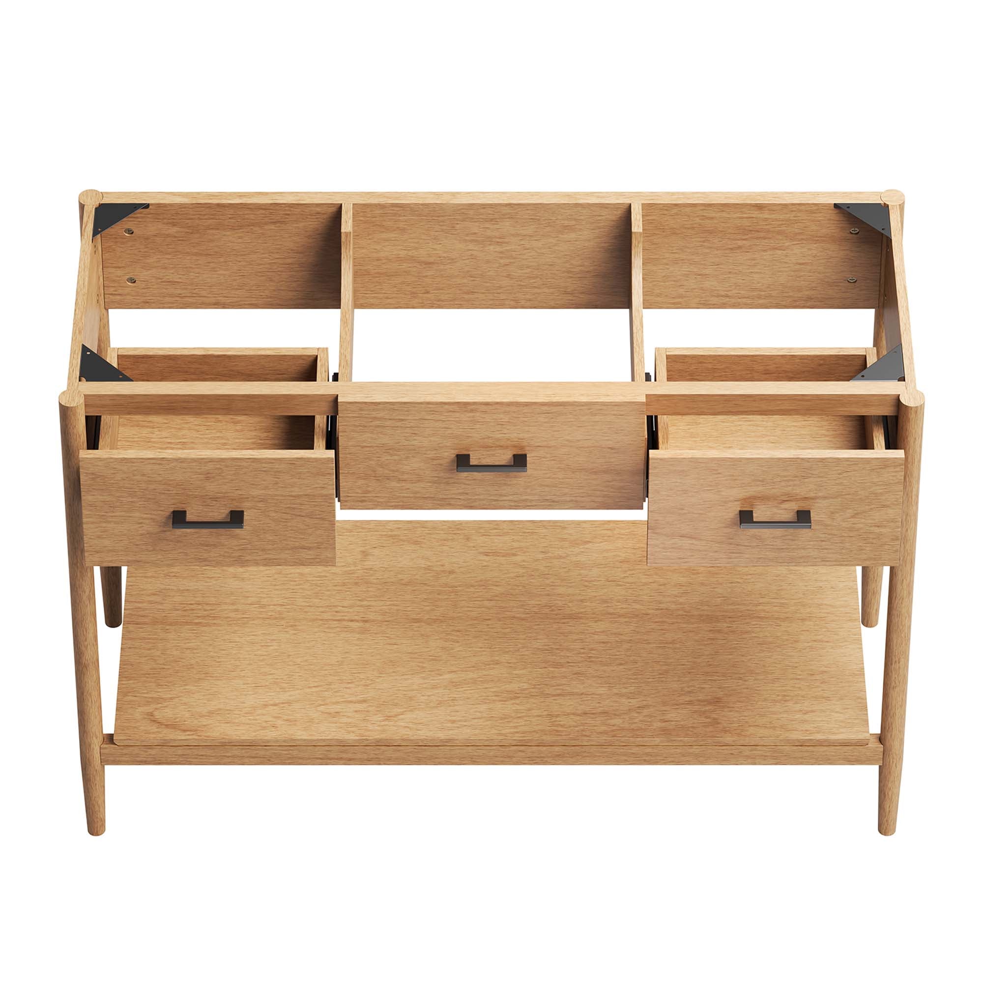 Zaire 48" Single Sink Compatible Bathroom Vanity Cabinet (Sink Basin Not Included), Natural