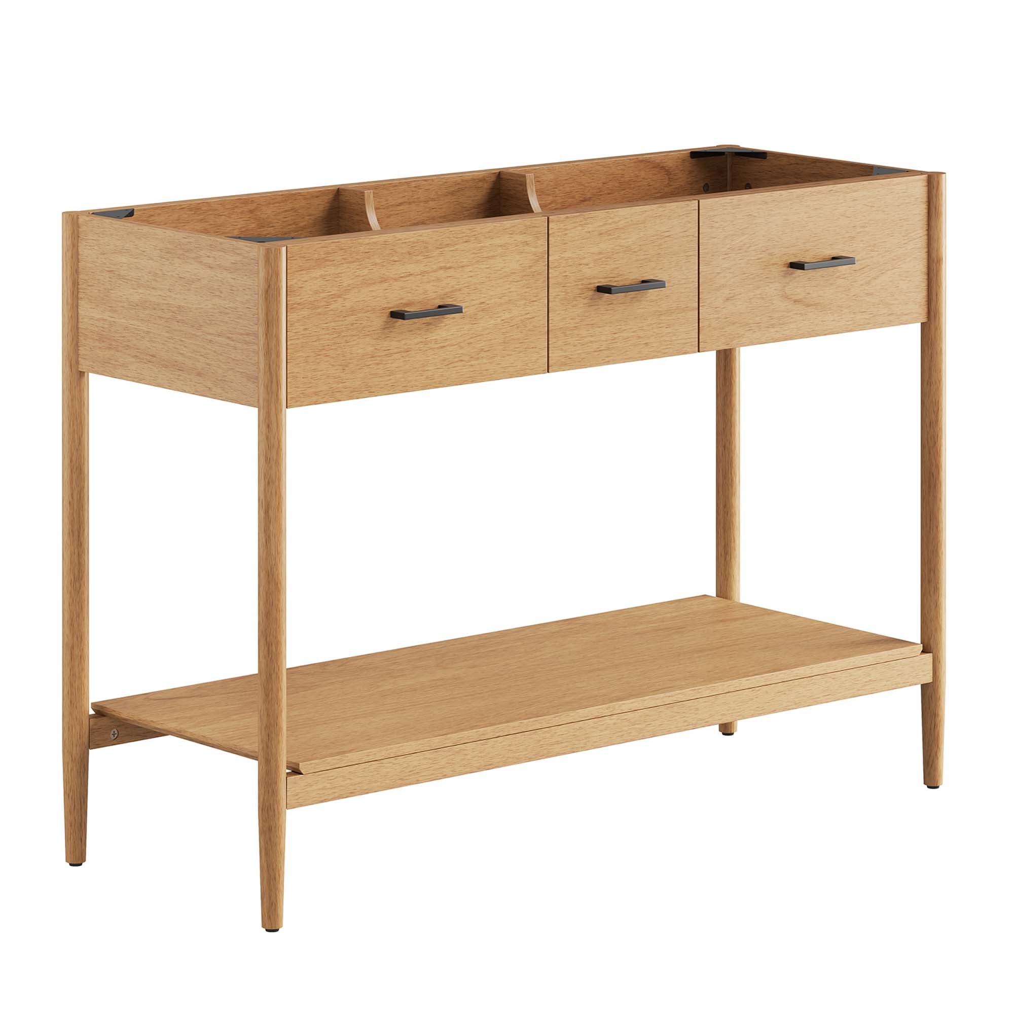 Zaire 48" Double Sink Compatible Bathroom Vanity Cabinet (Sink Basin Not Included), Natural