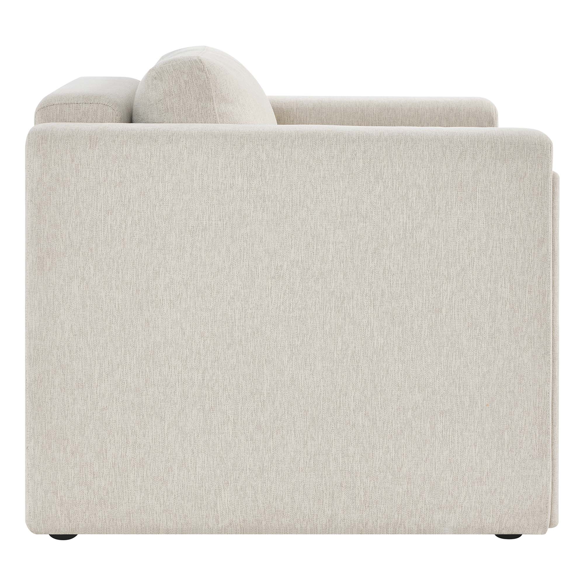 Visible Fabric Armchair, Ivory