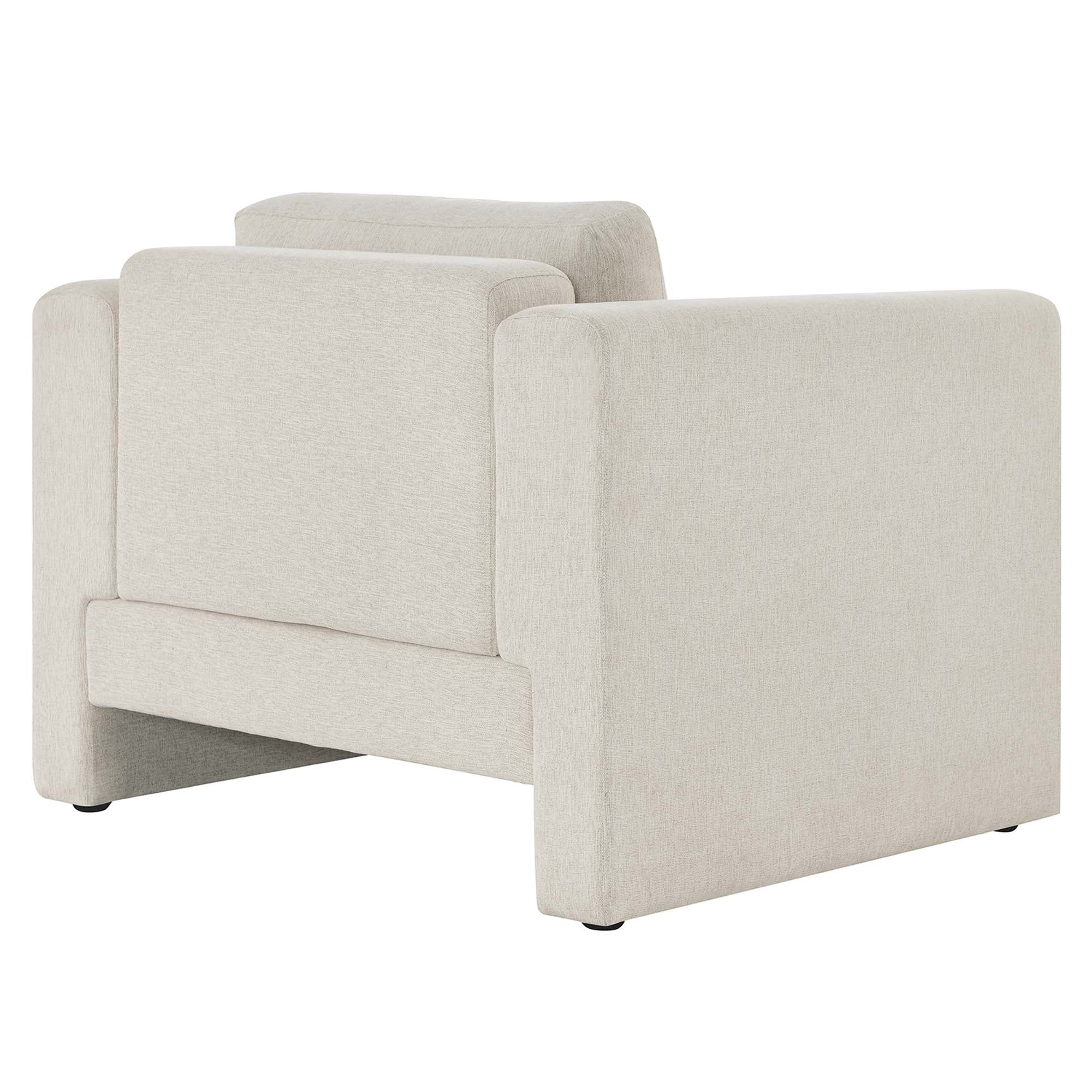 Visible Fabric Armchair, Ivory