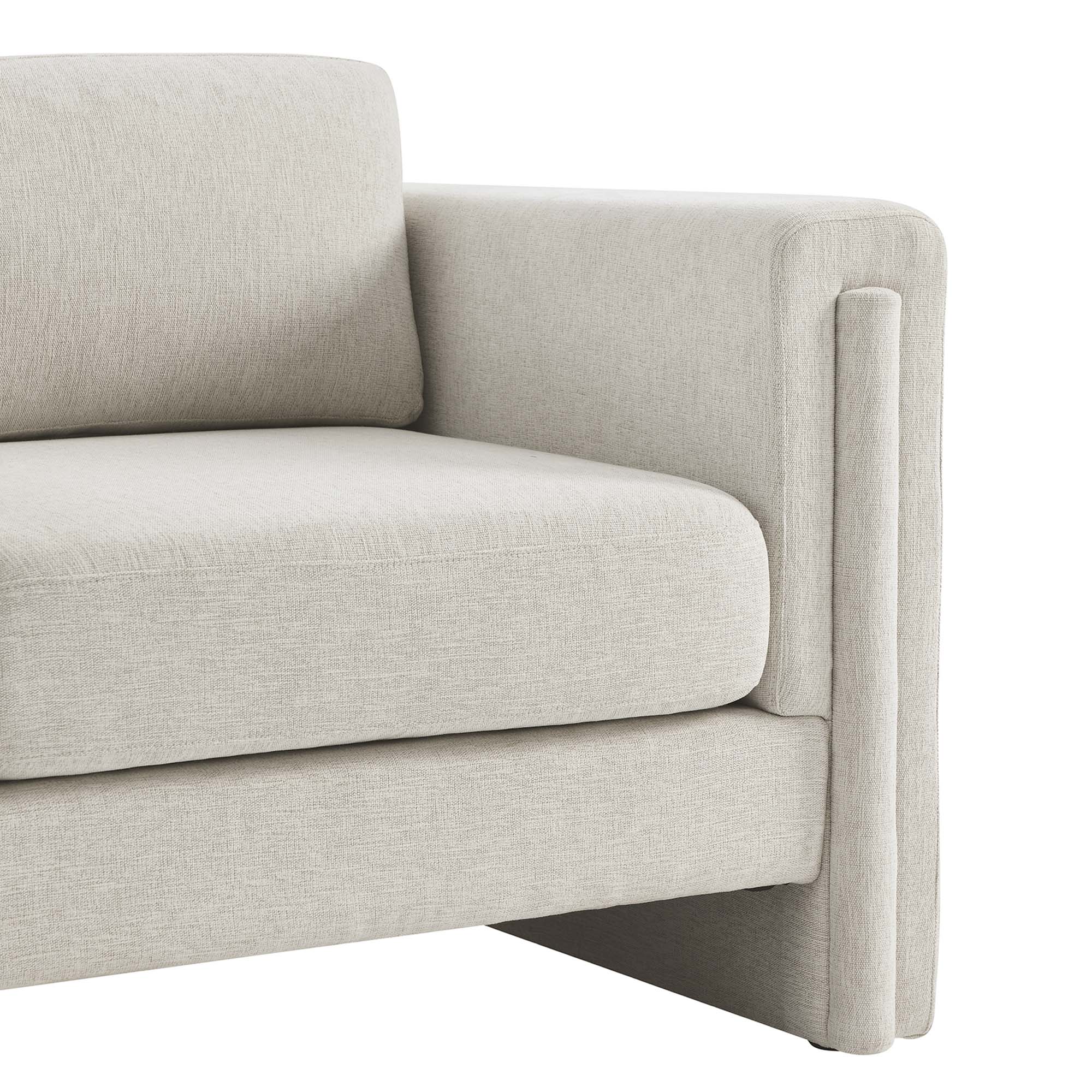 Visible Fabric Armchair, Ivory