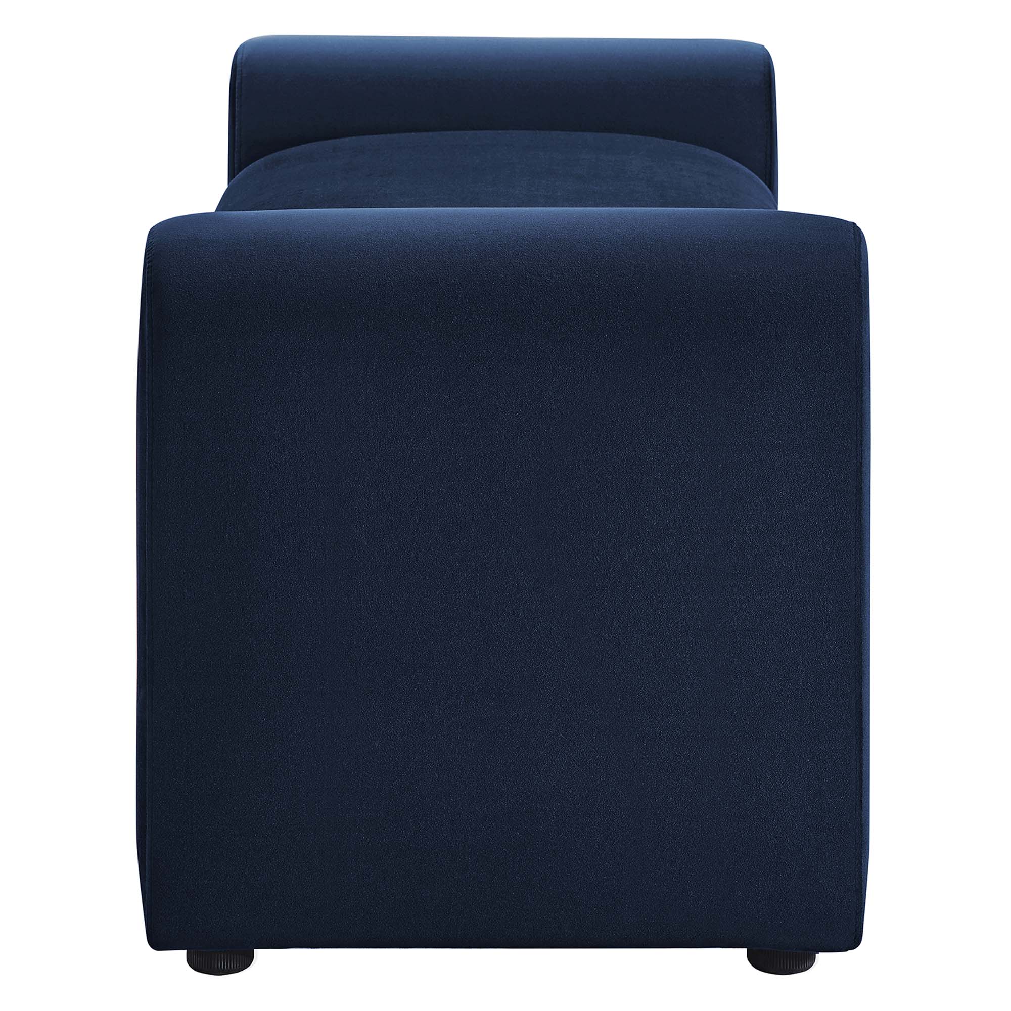 Waverly Performance Velvet Bench, Midnight Blue