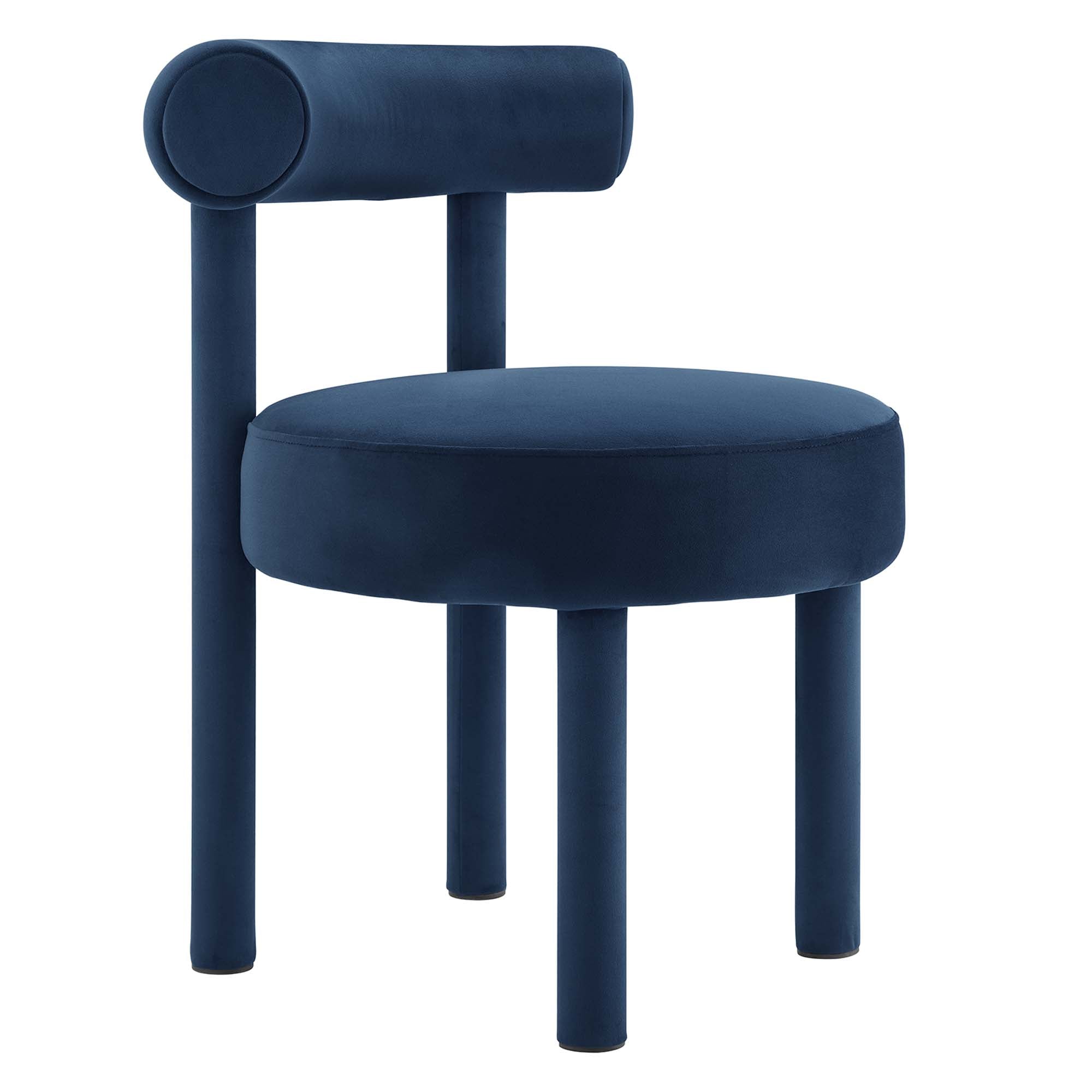 Toulouse Performance Velvet Dining Chair, Midnight Blue