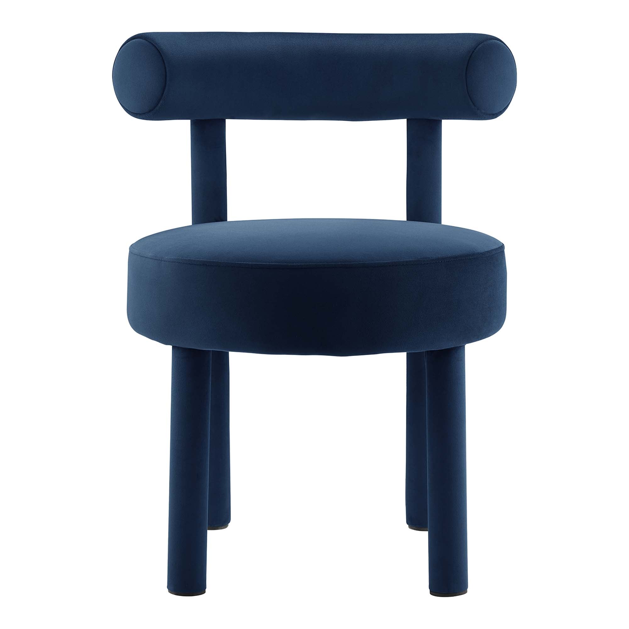 Toulouse Performance Velvet Dining Chair, Midnight Blue
