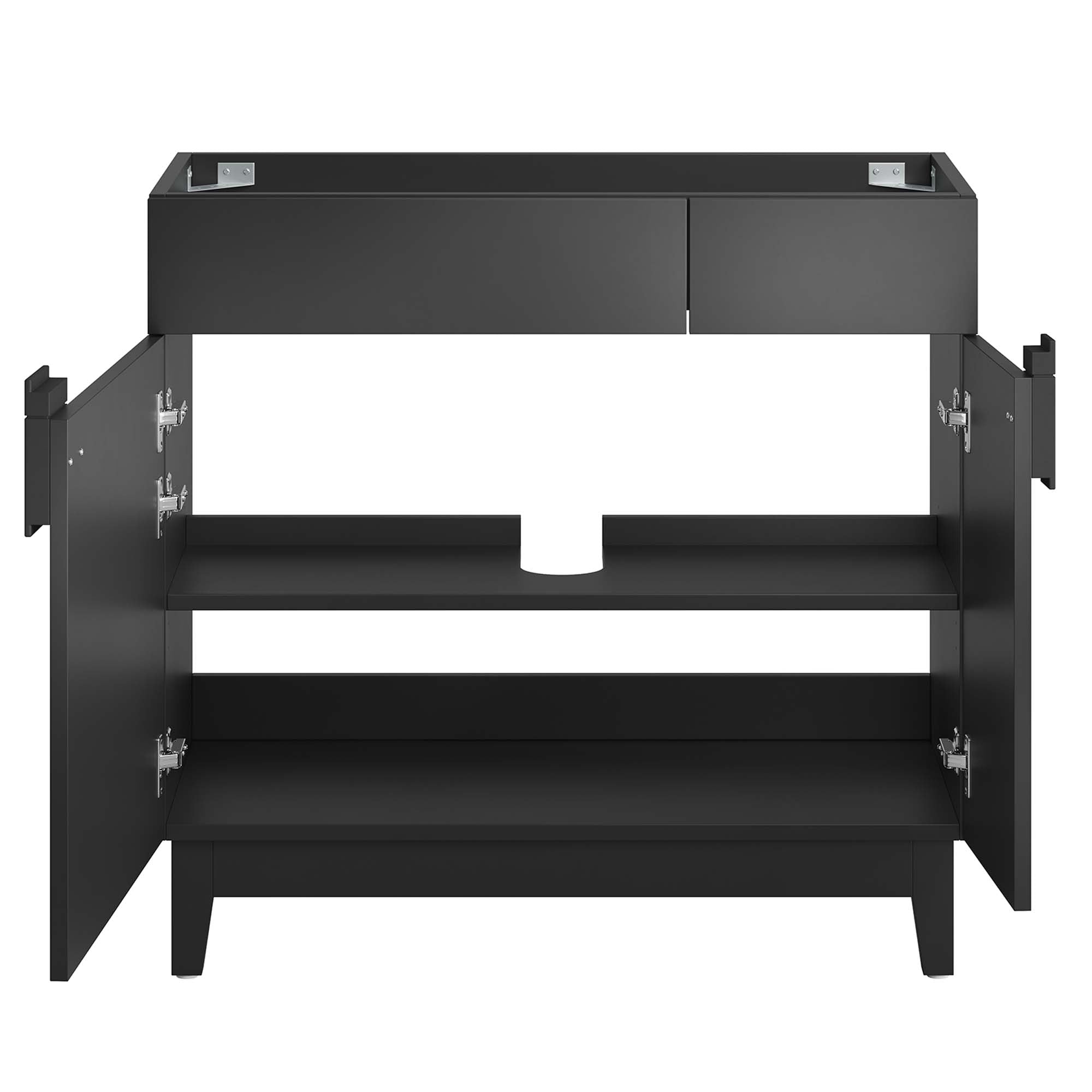 Miles 36" Bathroom Vanity Cabinet (Sink Basin Not Included), Black