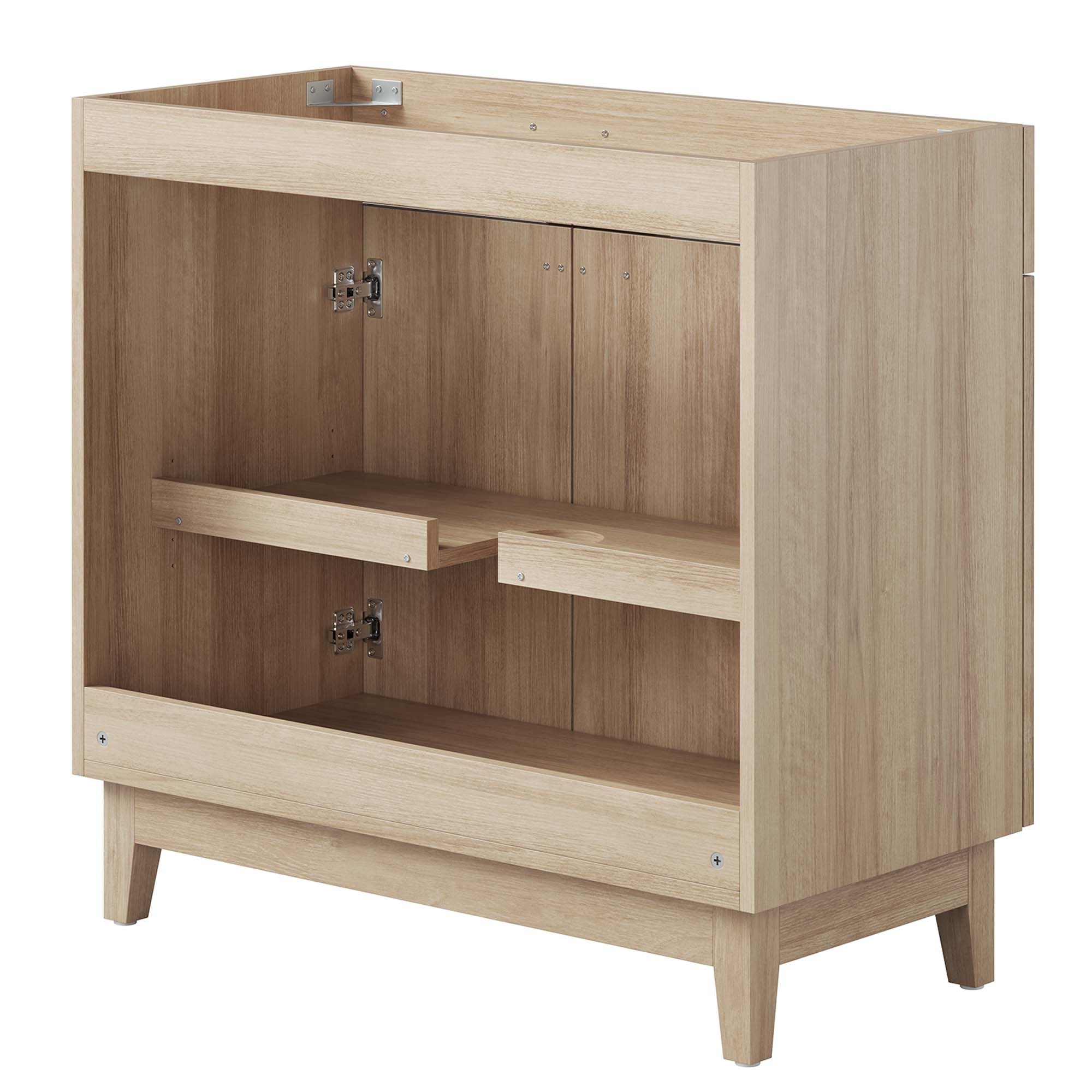 Miles 36" Bathroom Vanity Cabinet (Sink Basin Not Included), Oak