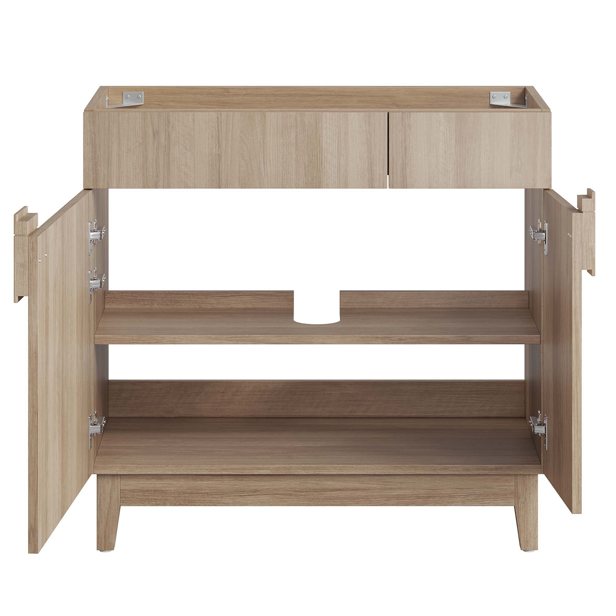 Miles 36" Bathroom Vanity Cabinet (Sink Basin Not Included), Oak