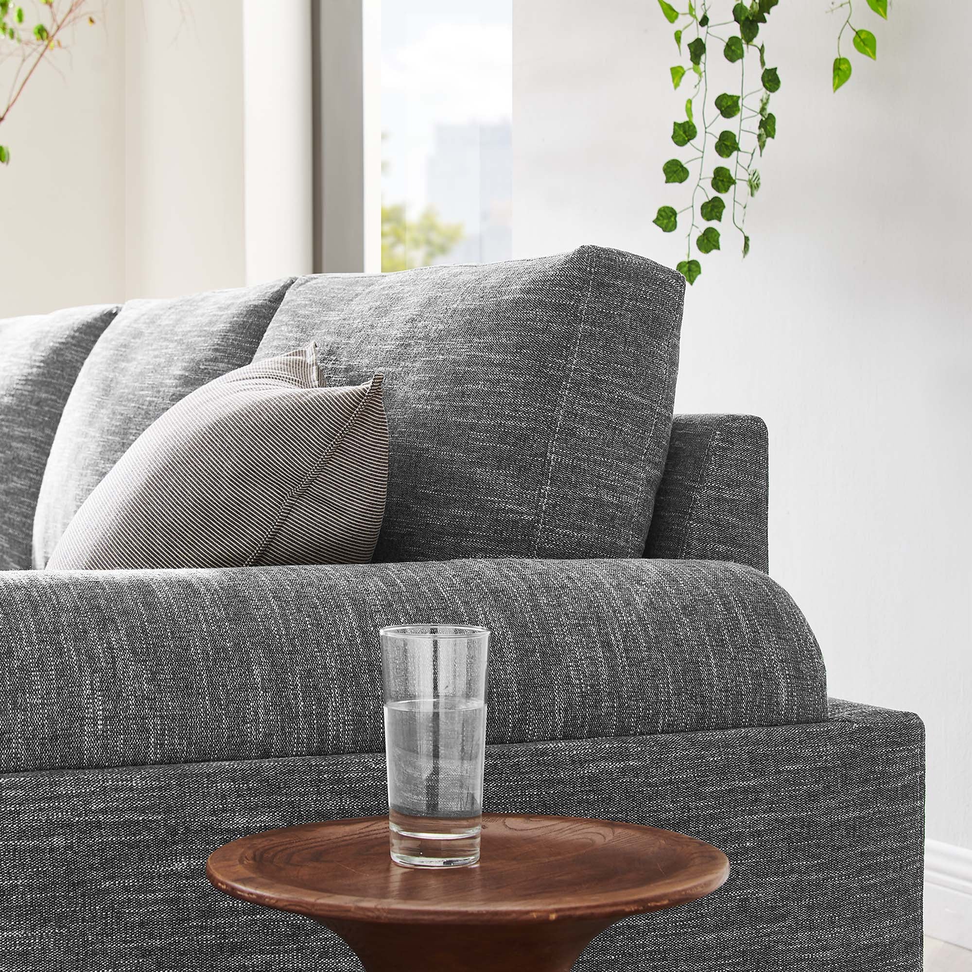 Oasis Upholstered Fabric Sofa, Gray