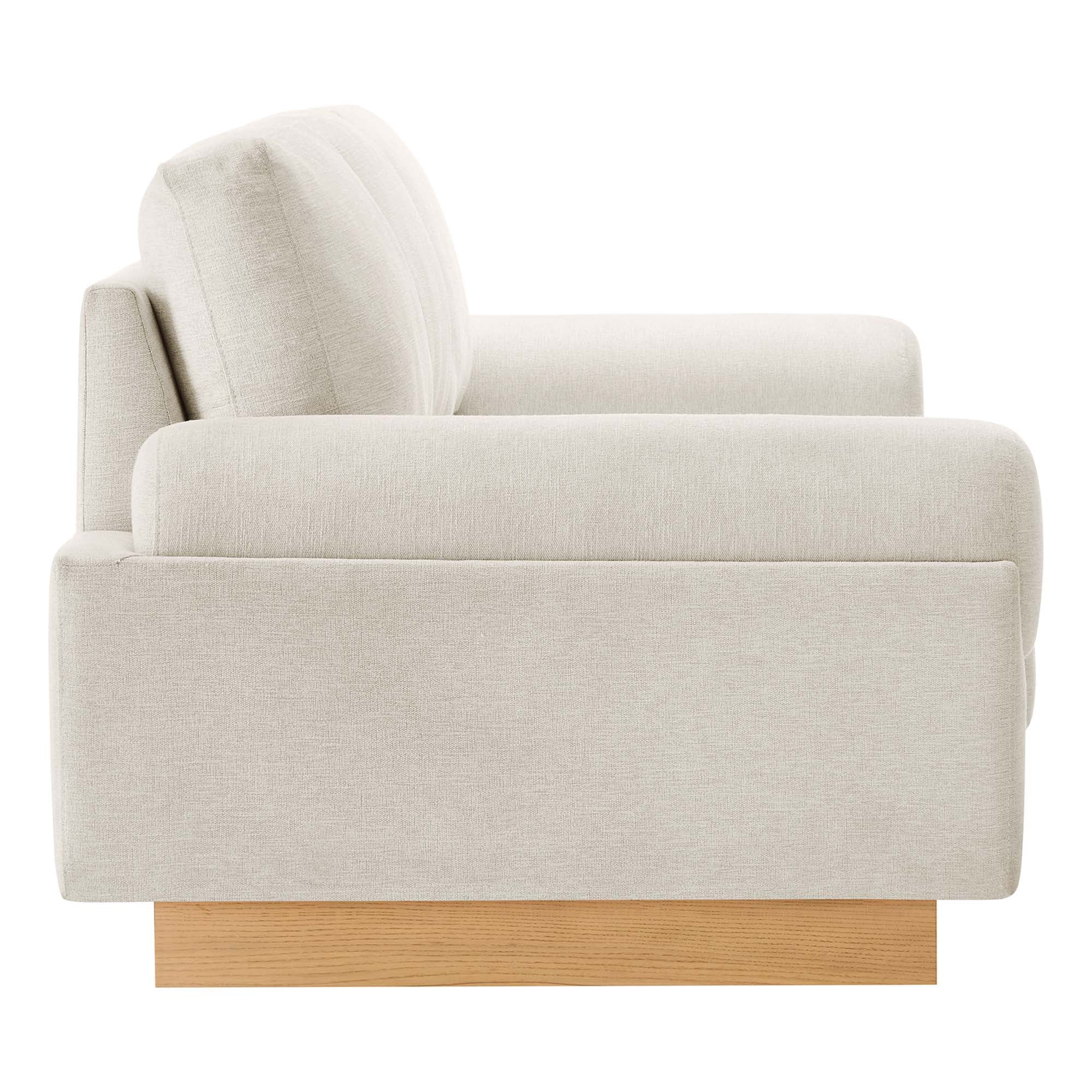 Oasis Upholstered Fabric Sofa, Ivory