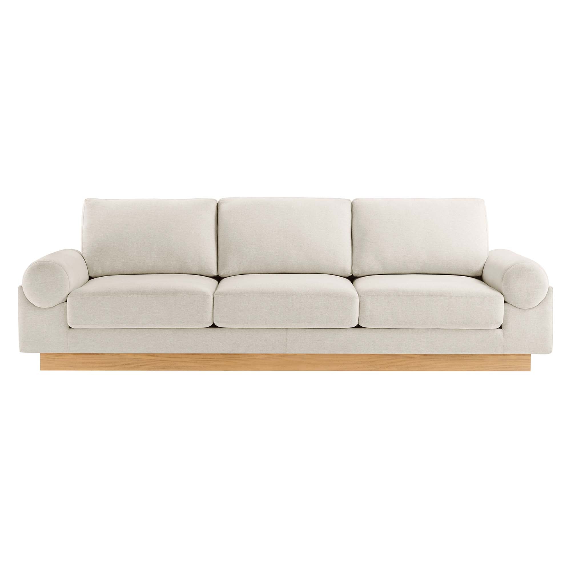 Oasis Upholstered Fabric Sofa, Ivory