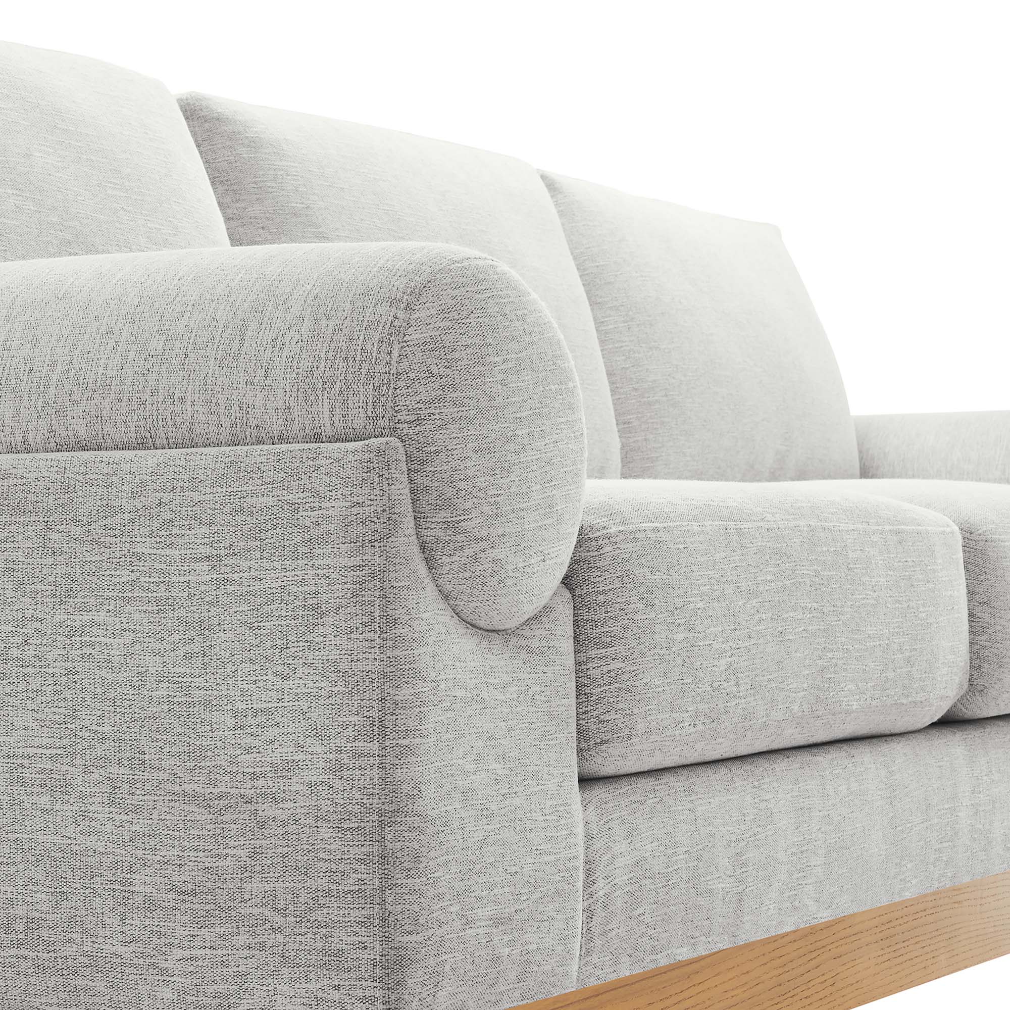 Oasis Upholstered Fabric Sofa, Light Gray