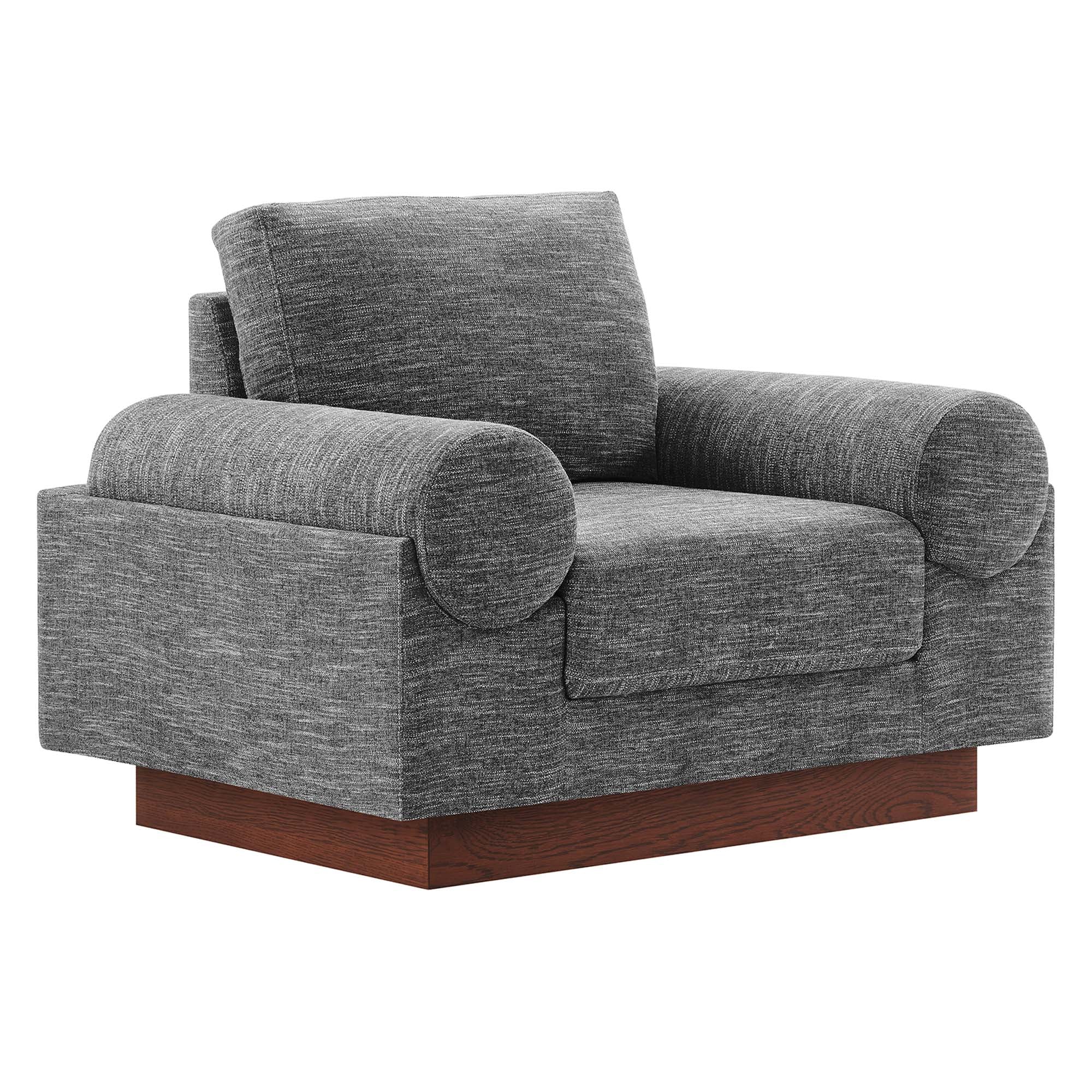 Oasis Upholstered Fabric Armchair, Gray