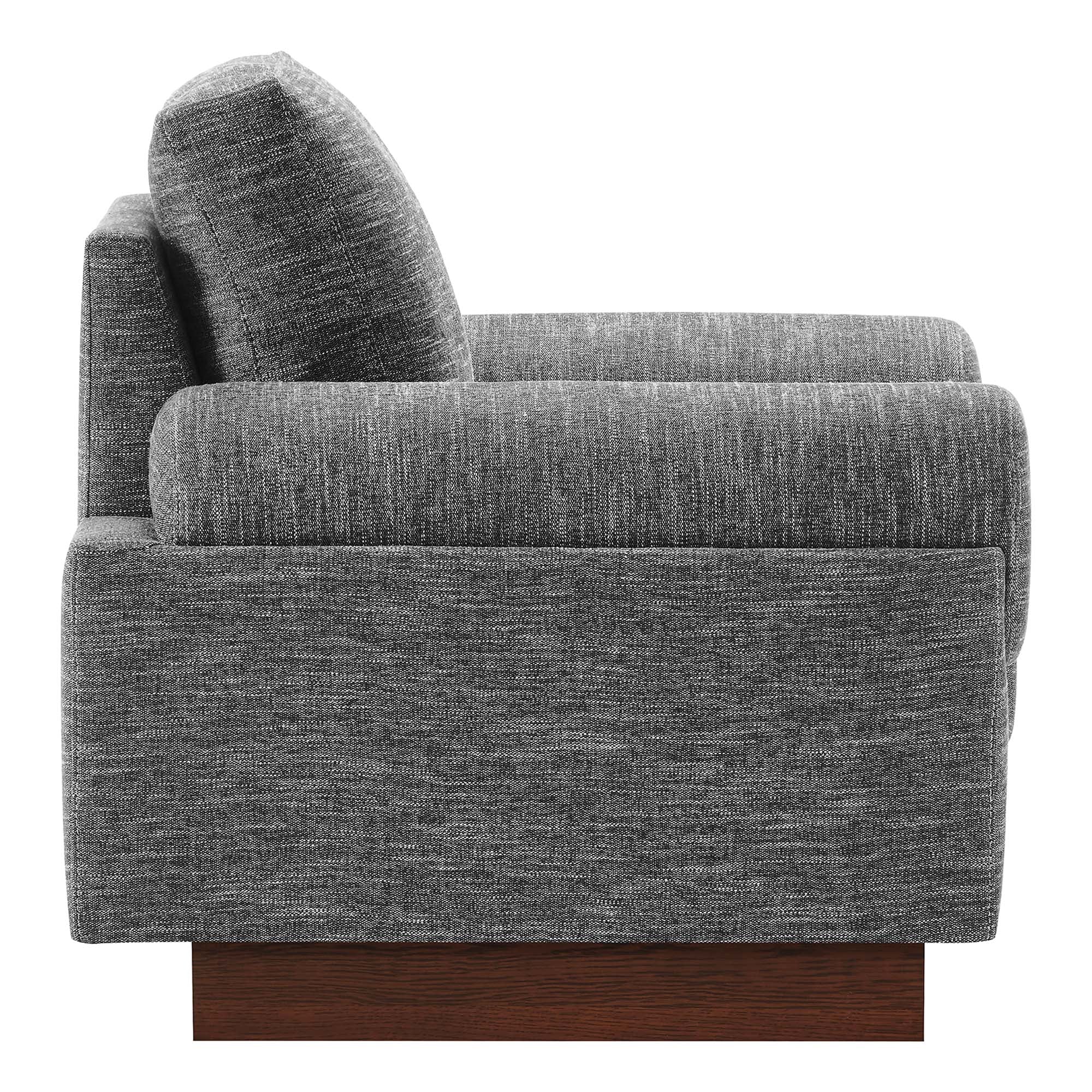 Oasis Upholstered Fabric Armchair, Gray