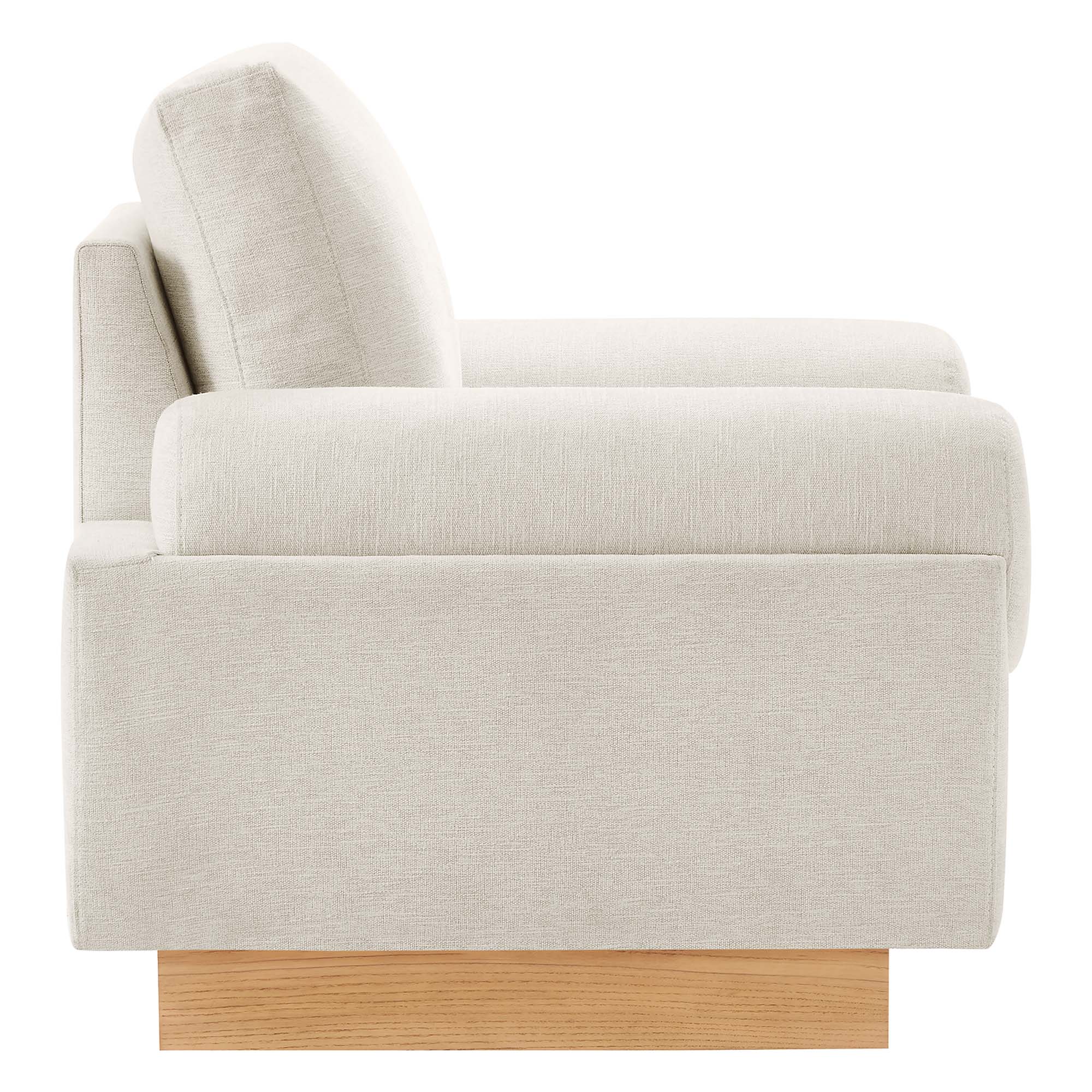 Oasis Upholstered Fabric Armchair, Ivory
