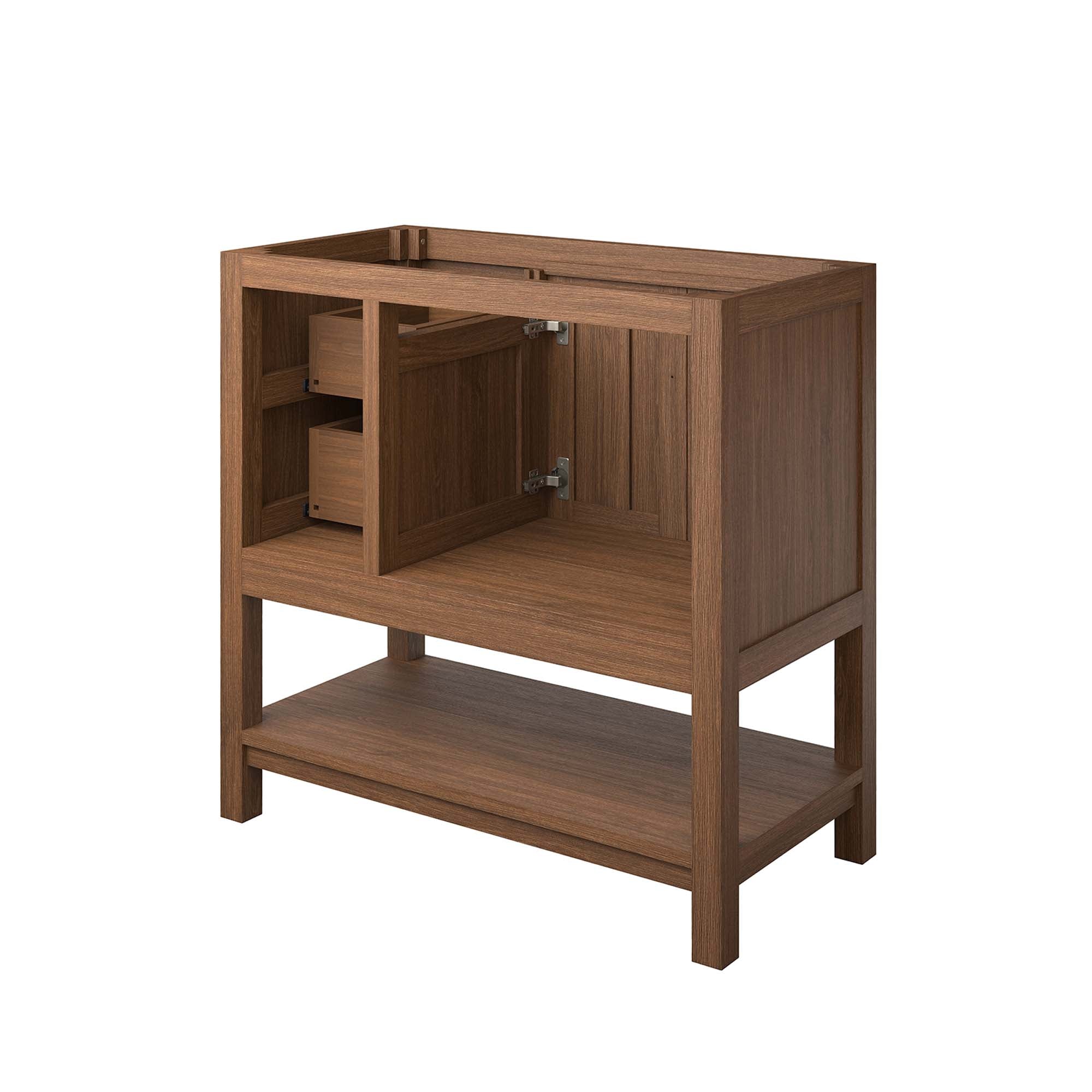 Ashlyn 36" Wood Bathroom Vanity Cabinet (Sink Basin Not Included), Walnut