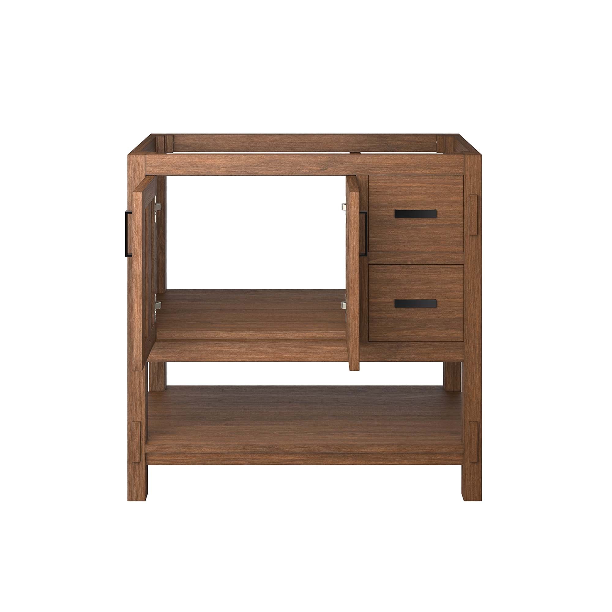 Ashlyn 36" Wood Bathroom Vanity Cabinet (Sink Basin Not Included), Walnut
