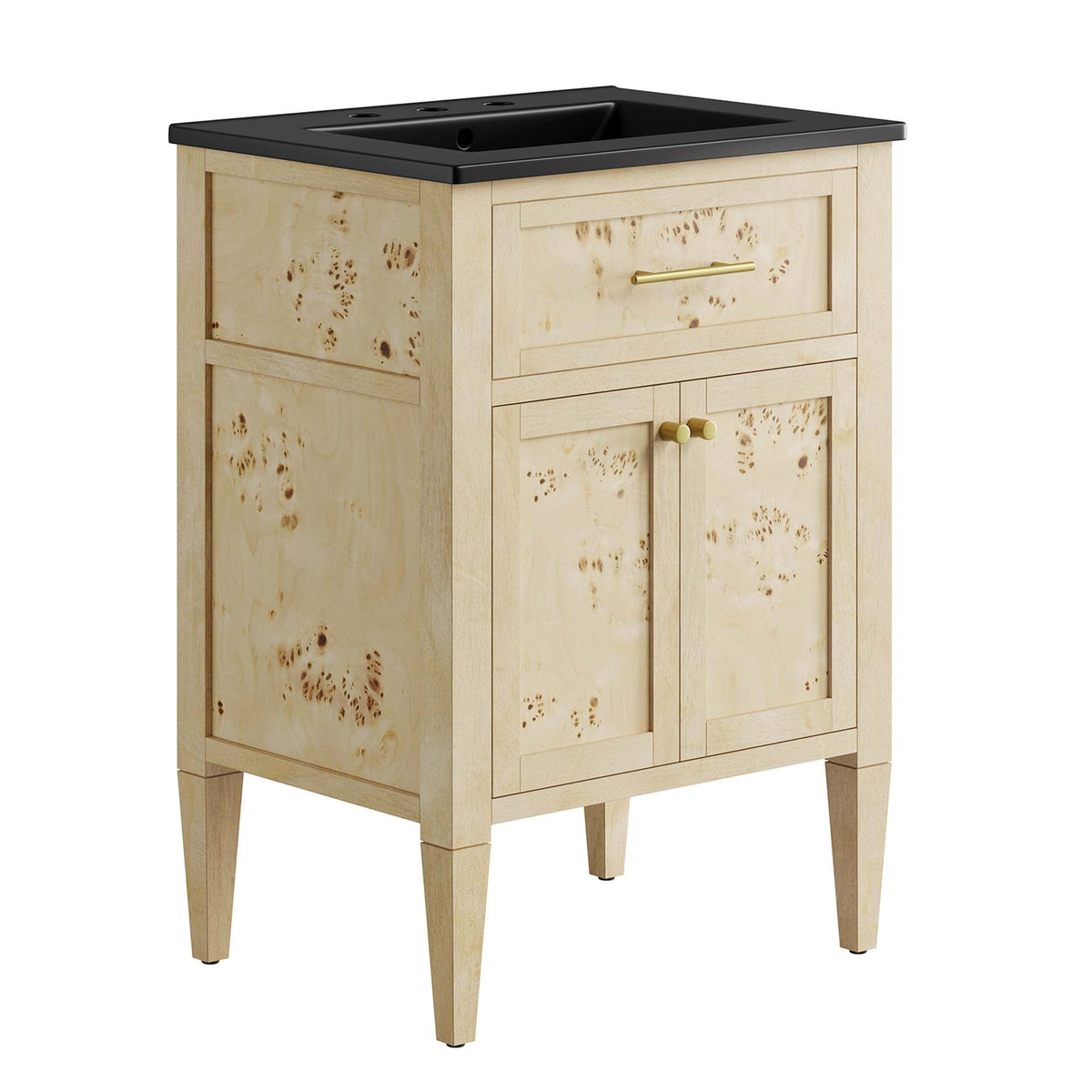 Elysian 24" Wood Bathroom Vanity, Black Burl