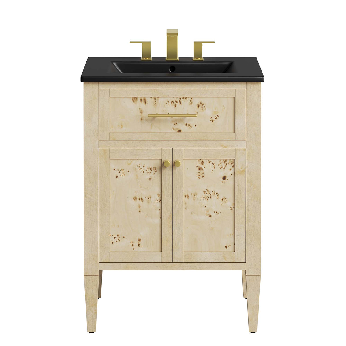 Elysian 24" Wood Bathroom Vanity, Black Burl
