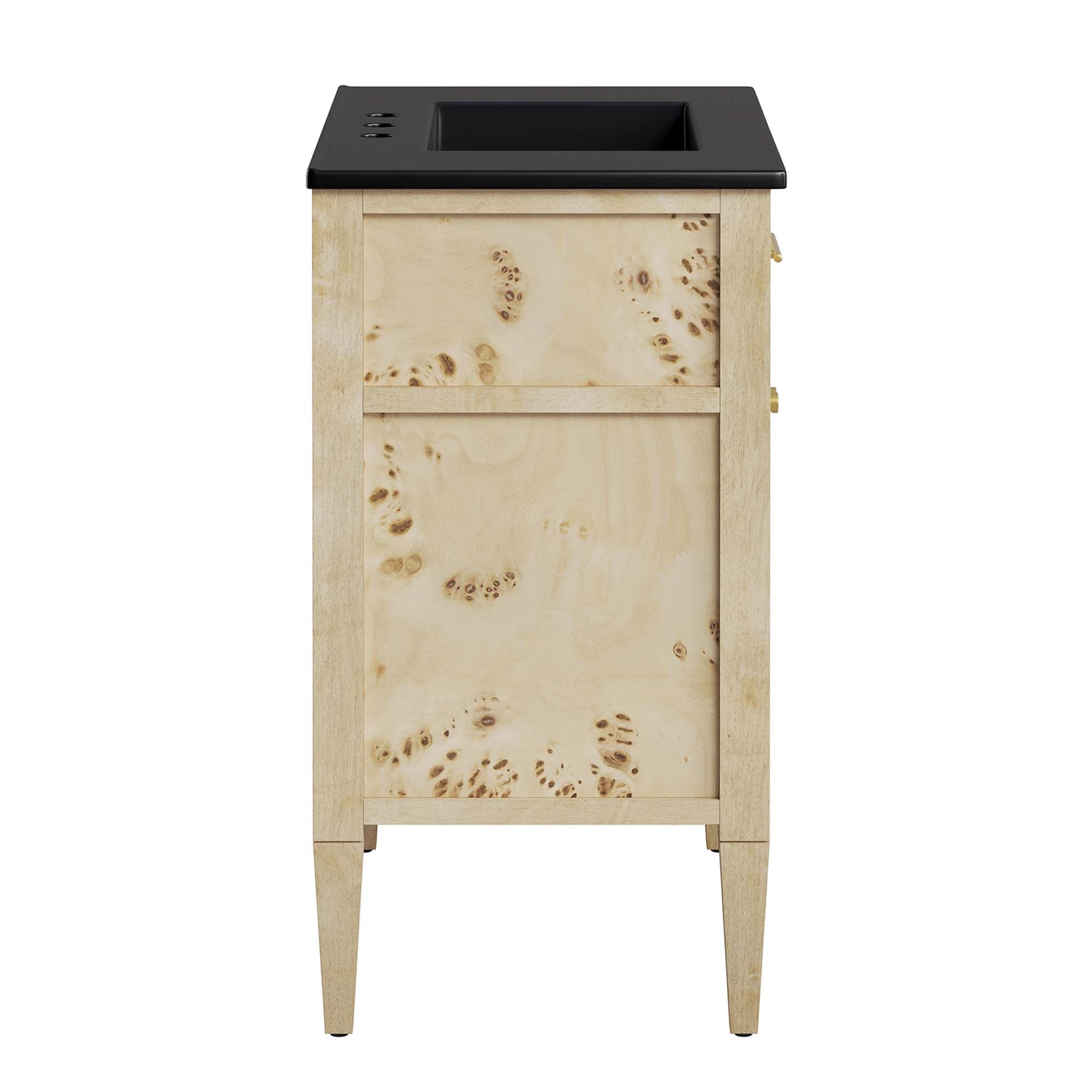 Elysian 30" Wood Bathroom Vanity, Black Burl