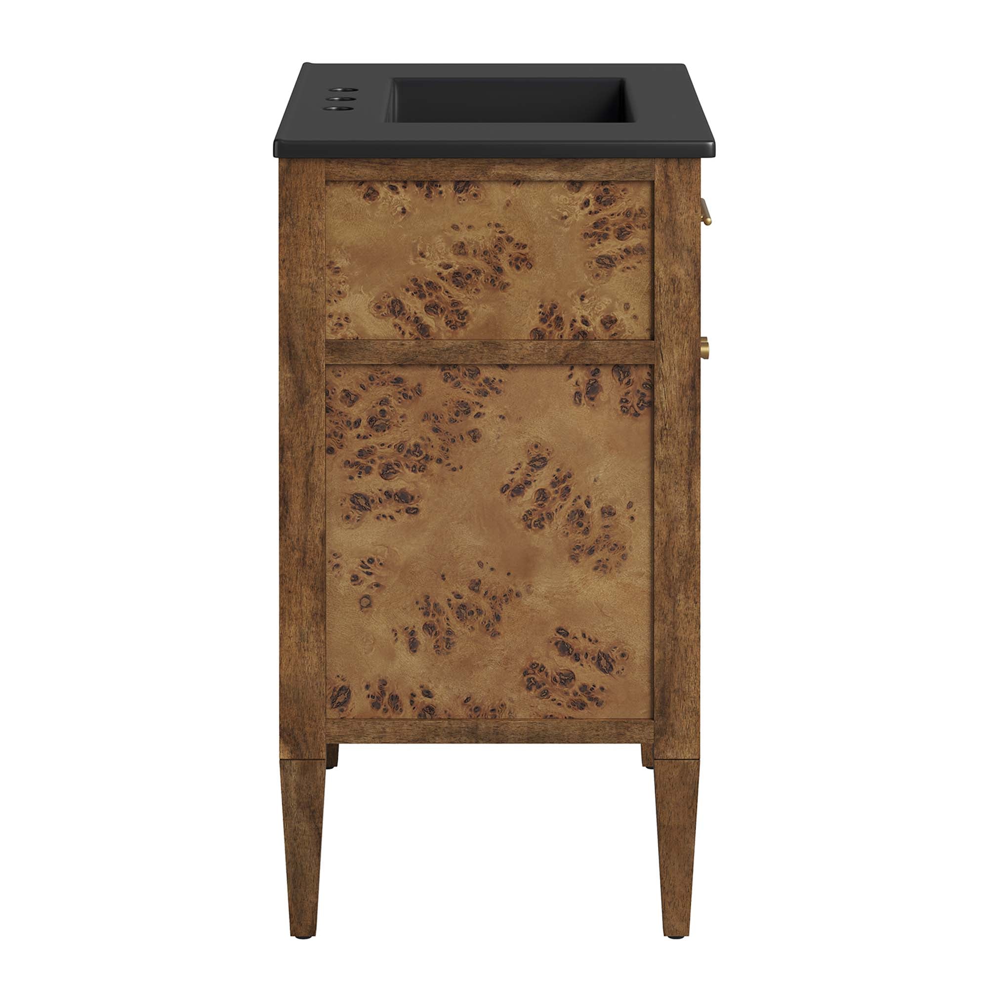 Elysian 30" Wood Bathroom Vanity, Black Brown