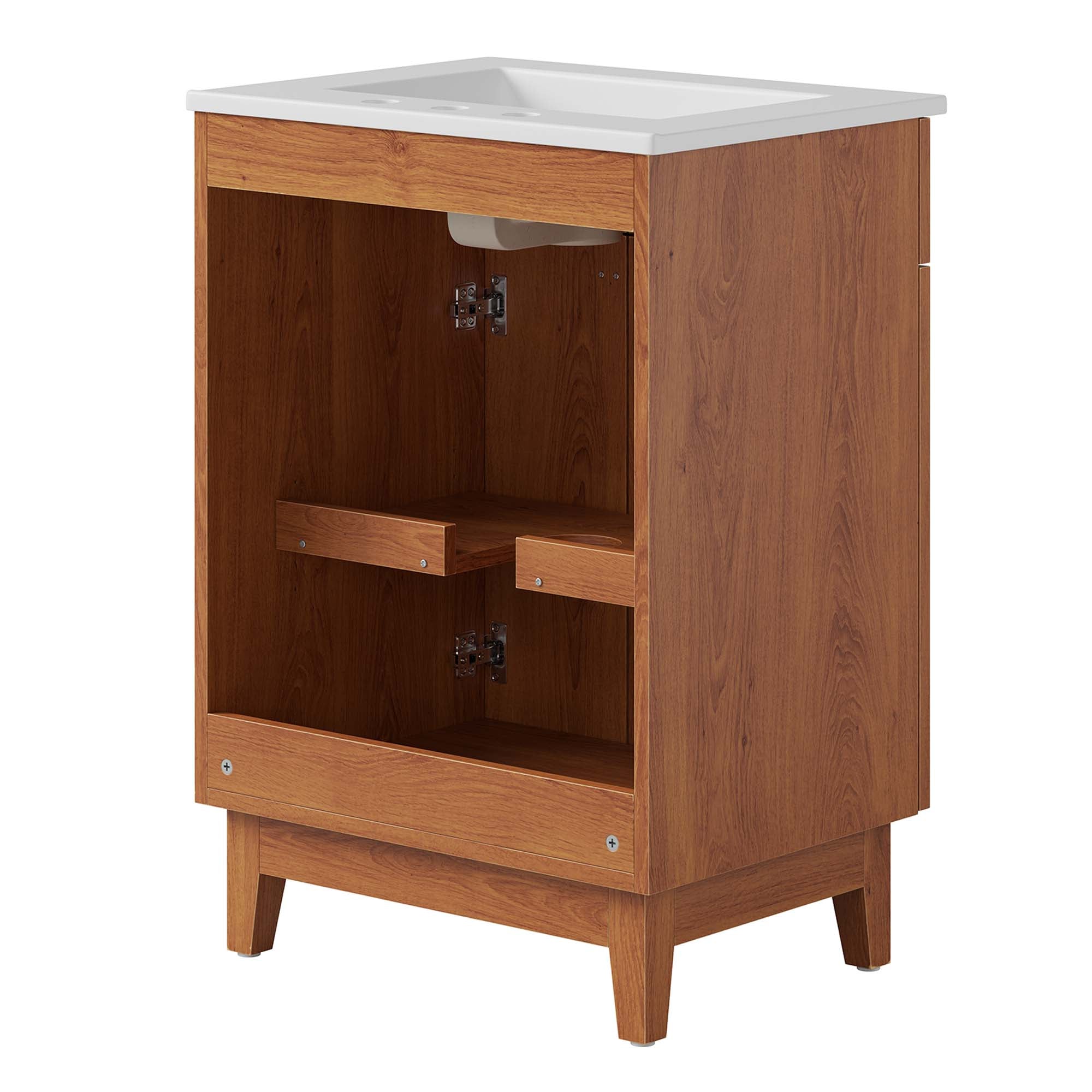 Miles 24" Bathroom Vanity, White Walnut