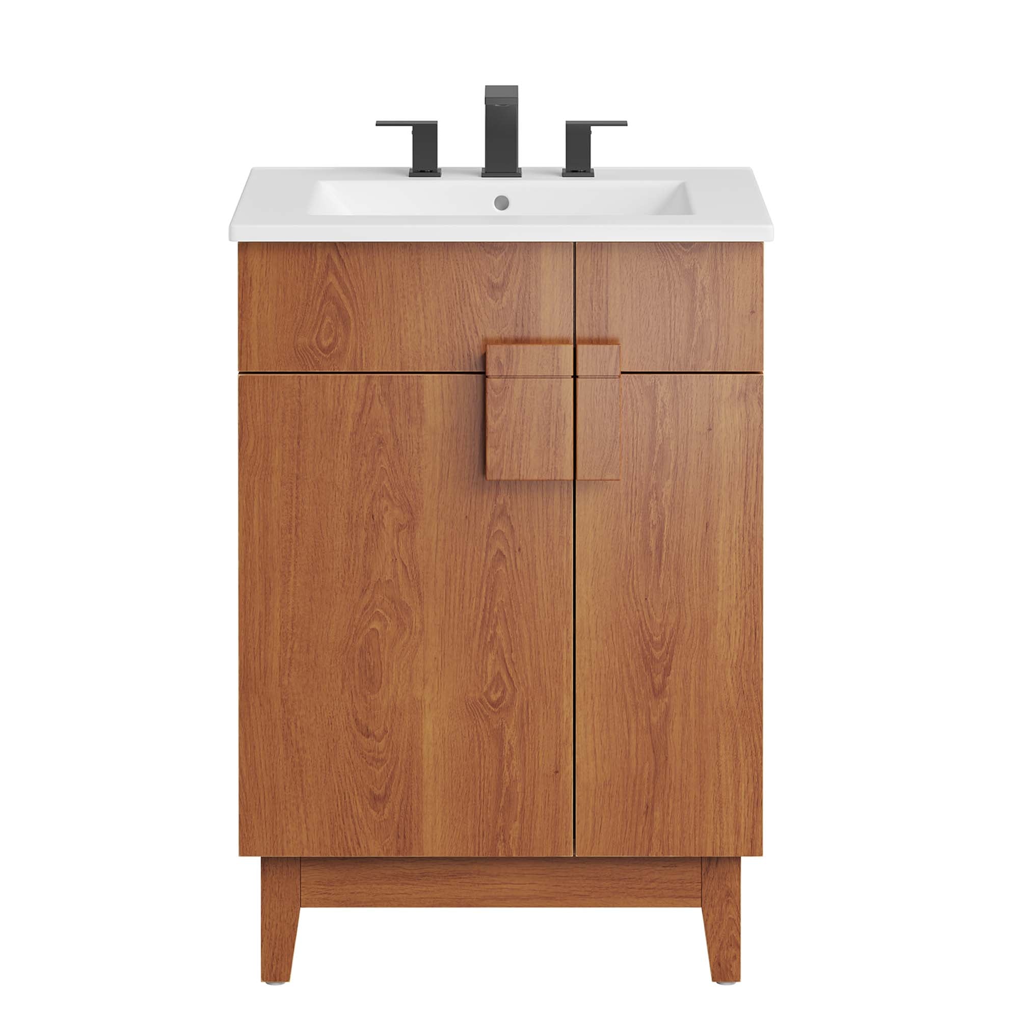Miles 24" Bathroom Vanity, White Walnut