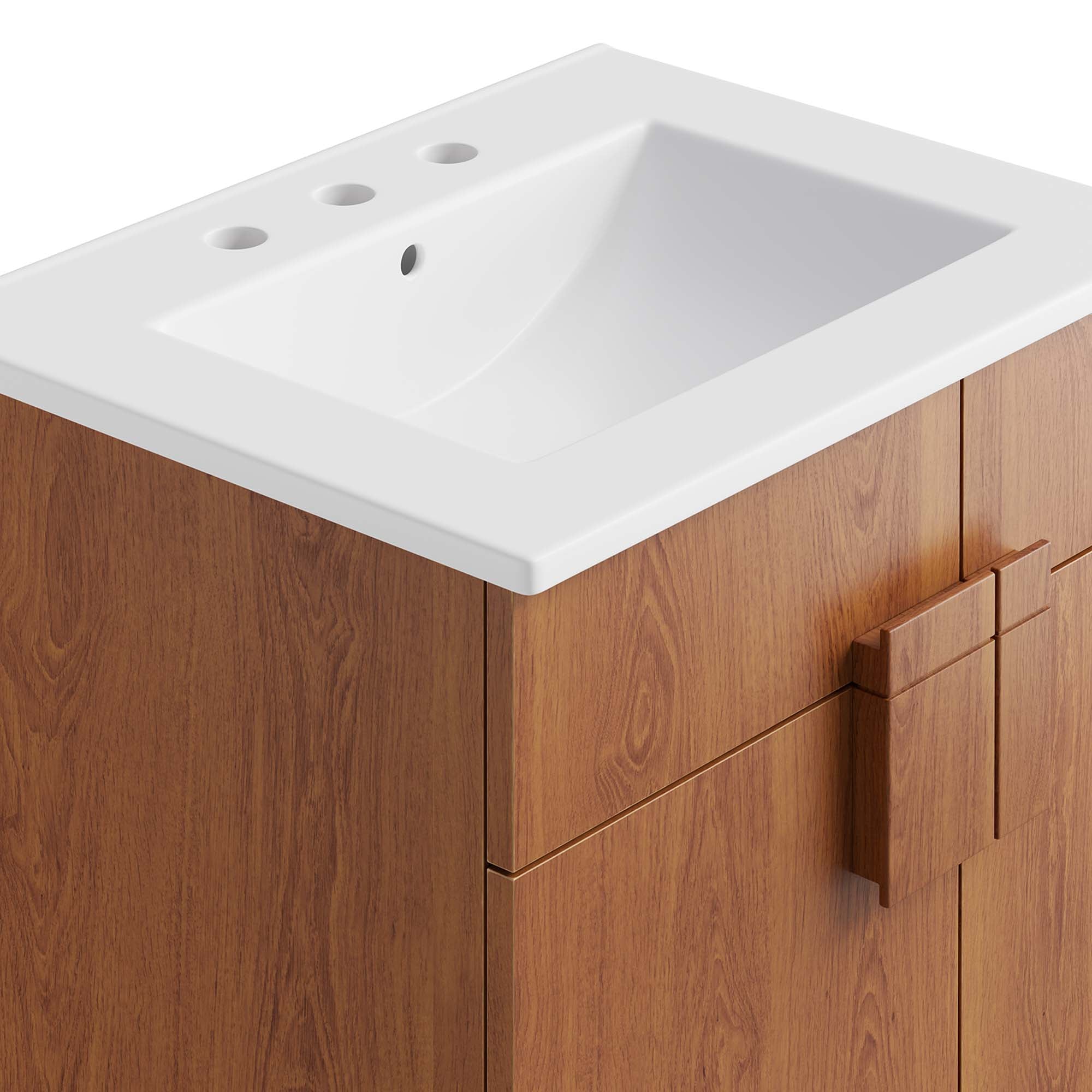 Miles 24" Bathroom Vanity, White Walnut