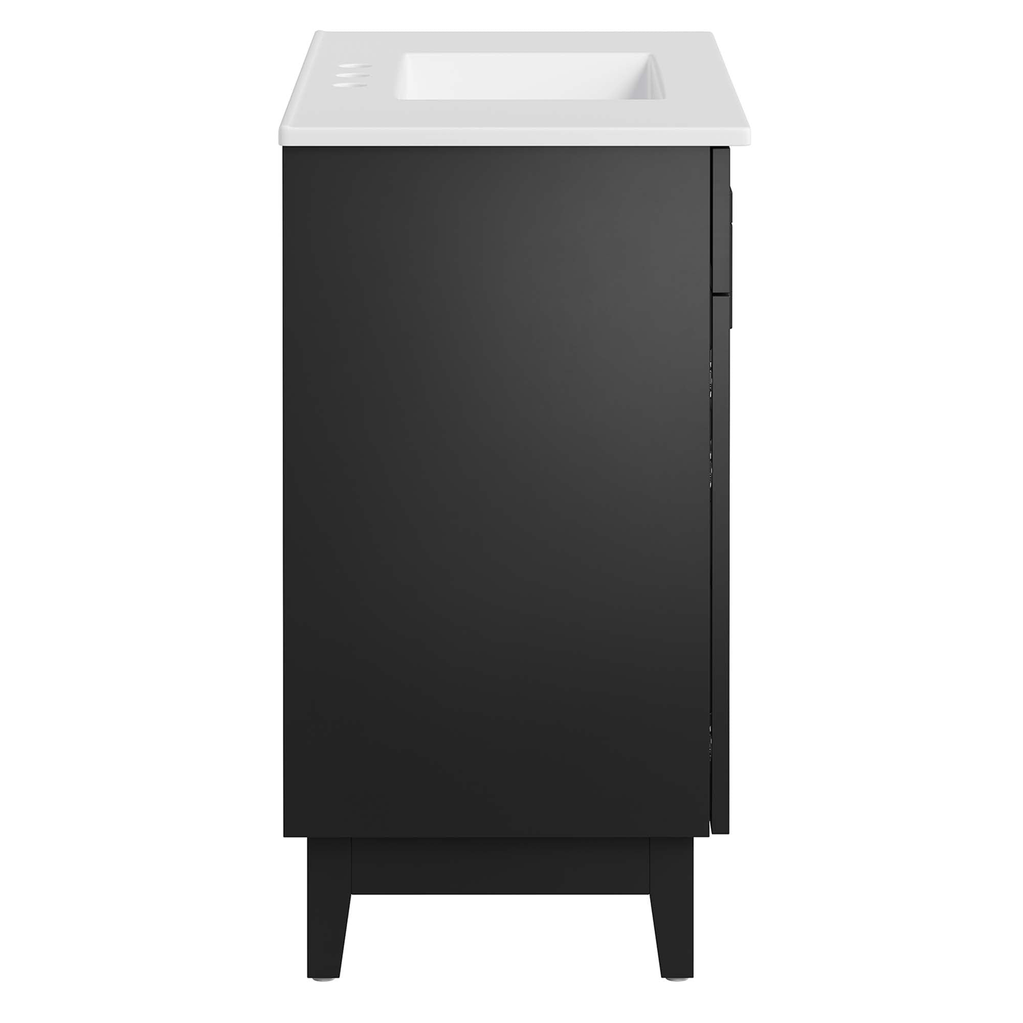 Miles 36" Bathroom Vanity, White Black