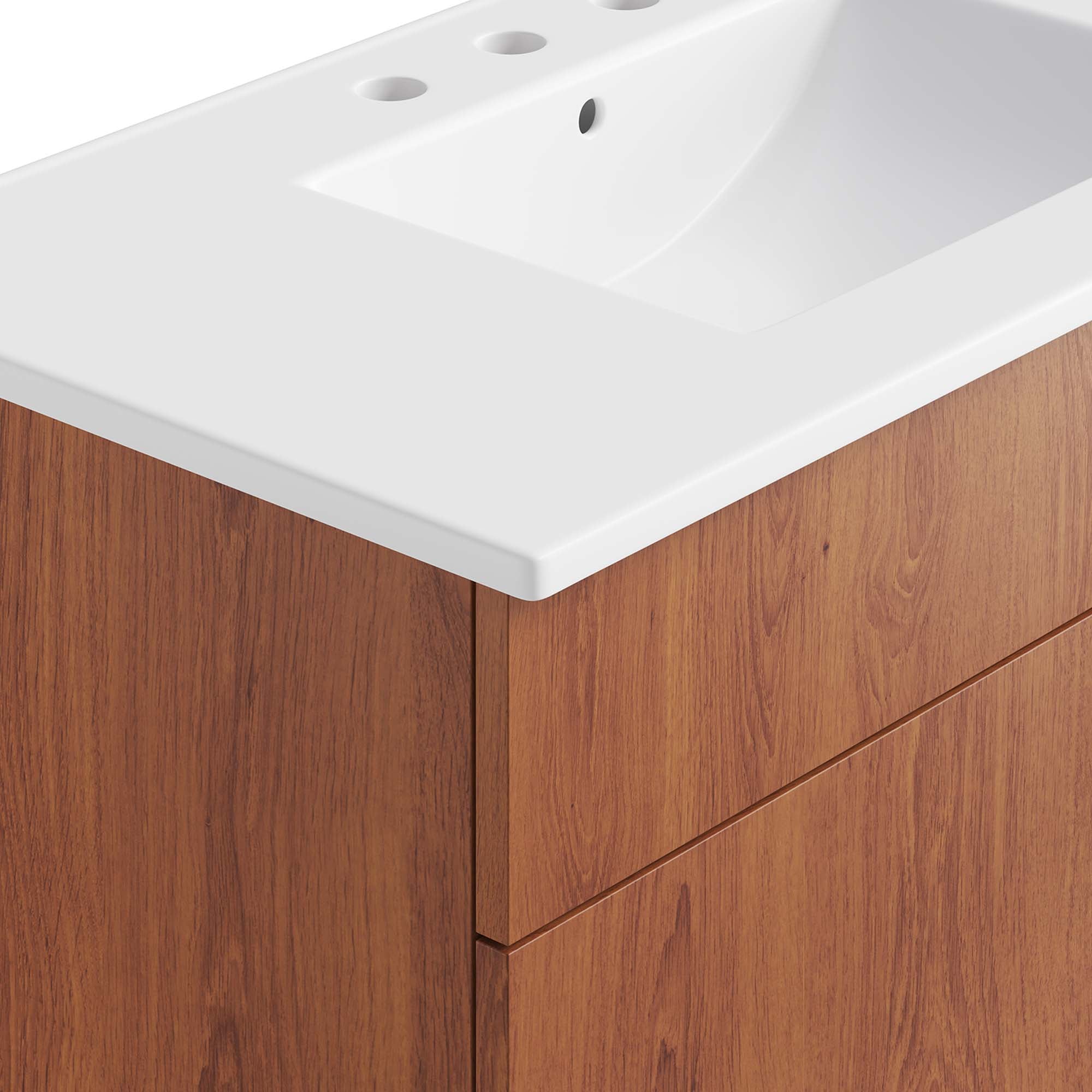 Miles 36" Bathroom Vanity, White Walnut