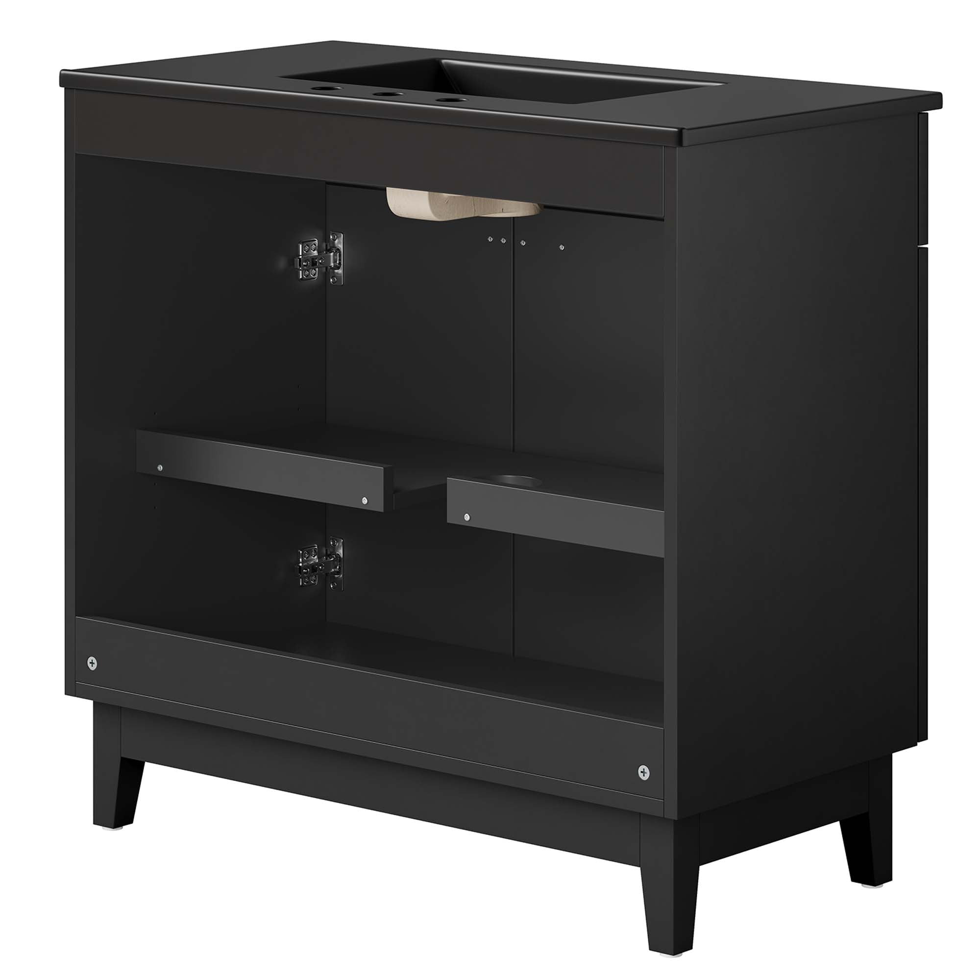 Miles 36" Bathroom Vanity, Black Black