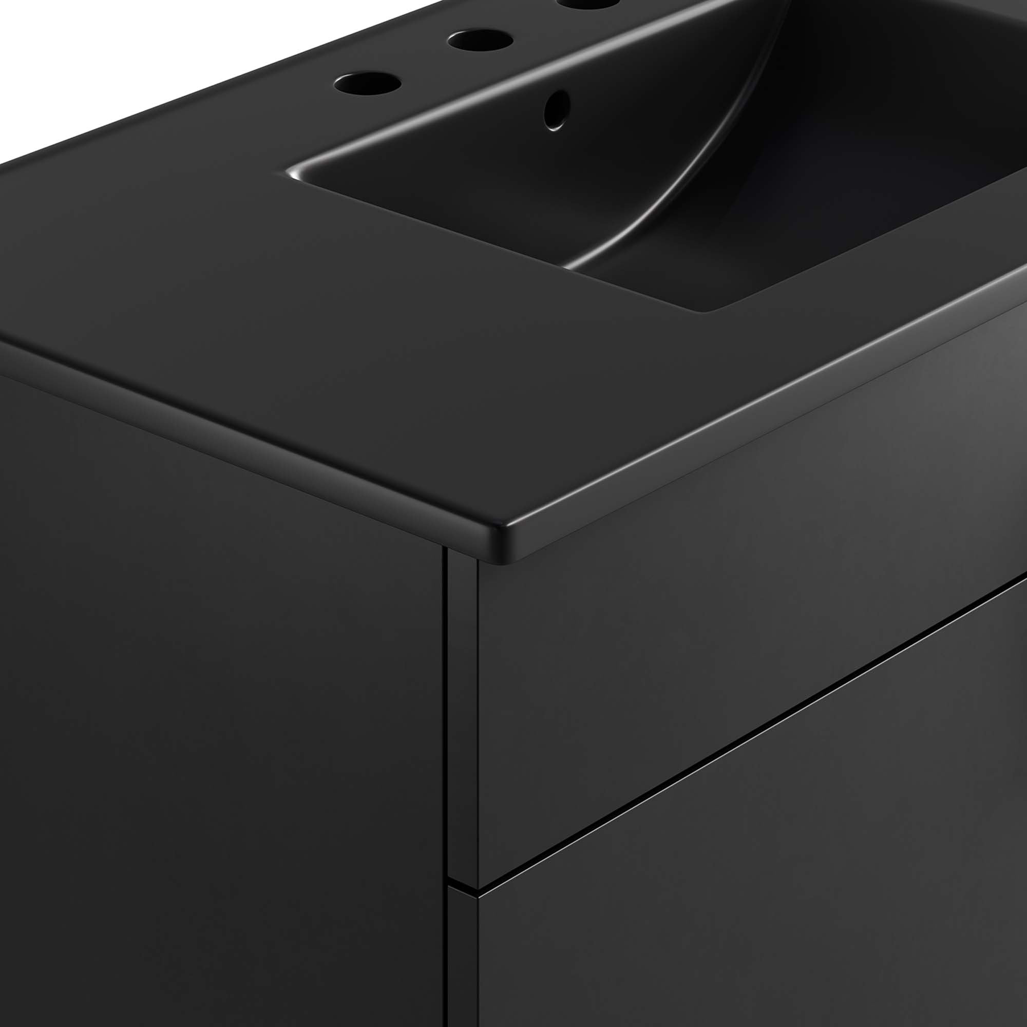 Miles 36" Bathroom Vanity, Black Black
