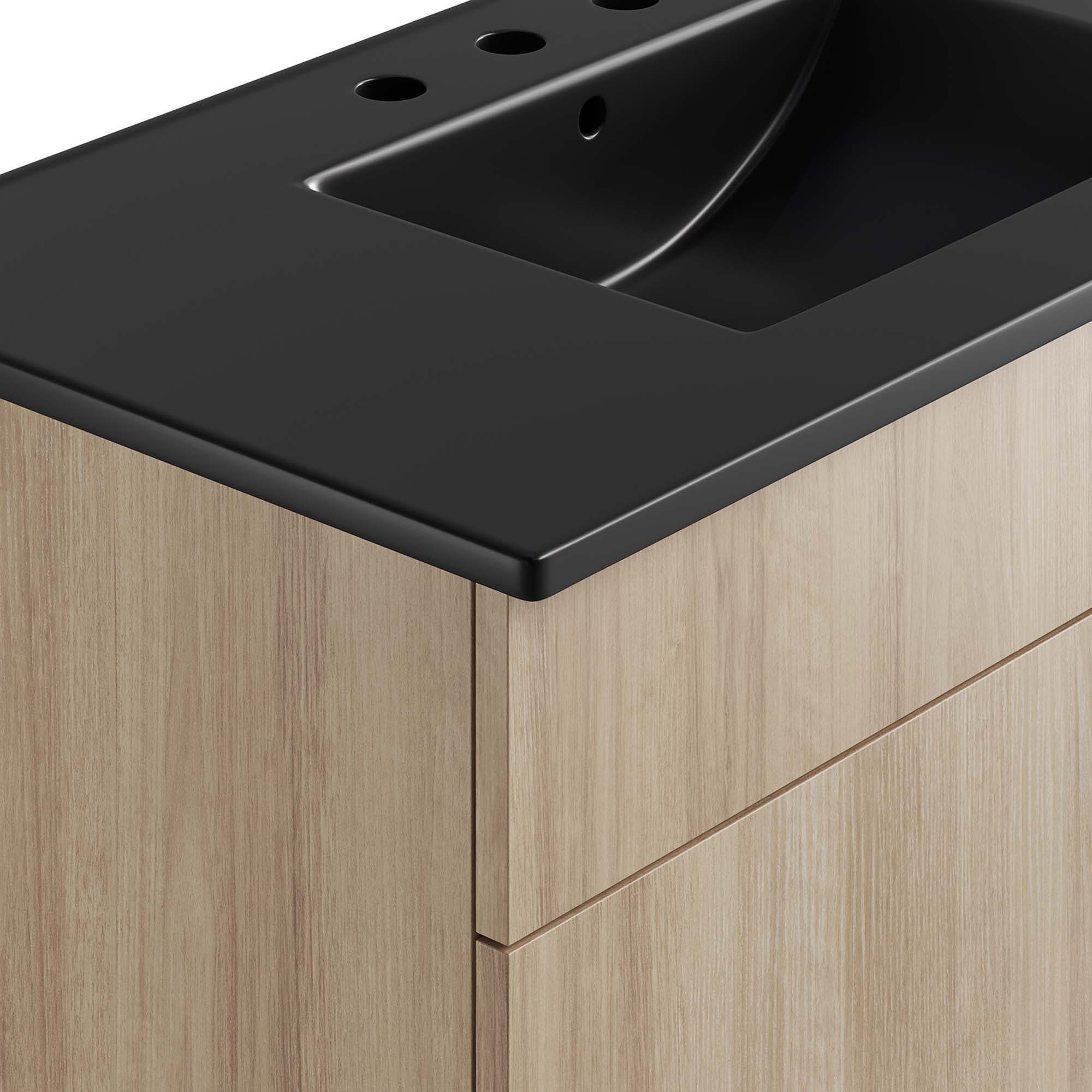 Miles 36" Bathroom Vanity, Black Oak
