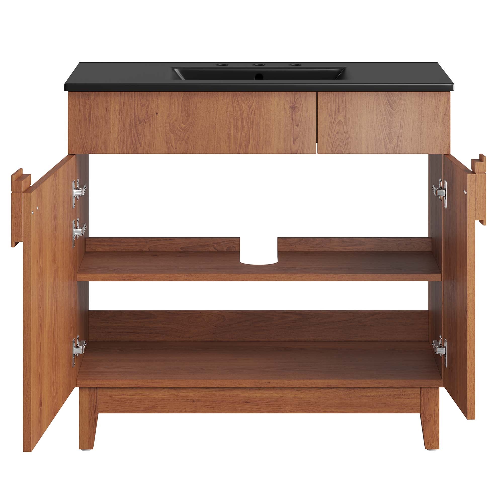 Miles 36" Bathroom Vanity, Black Walnut