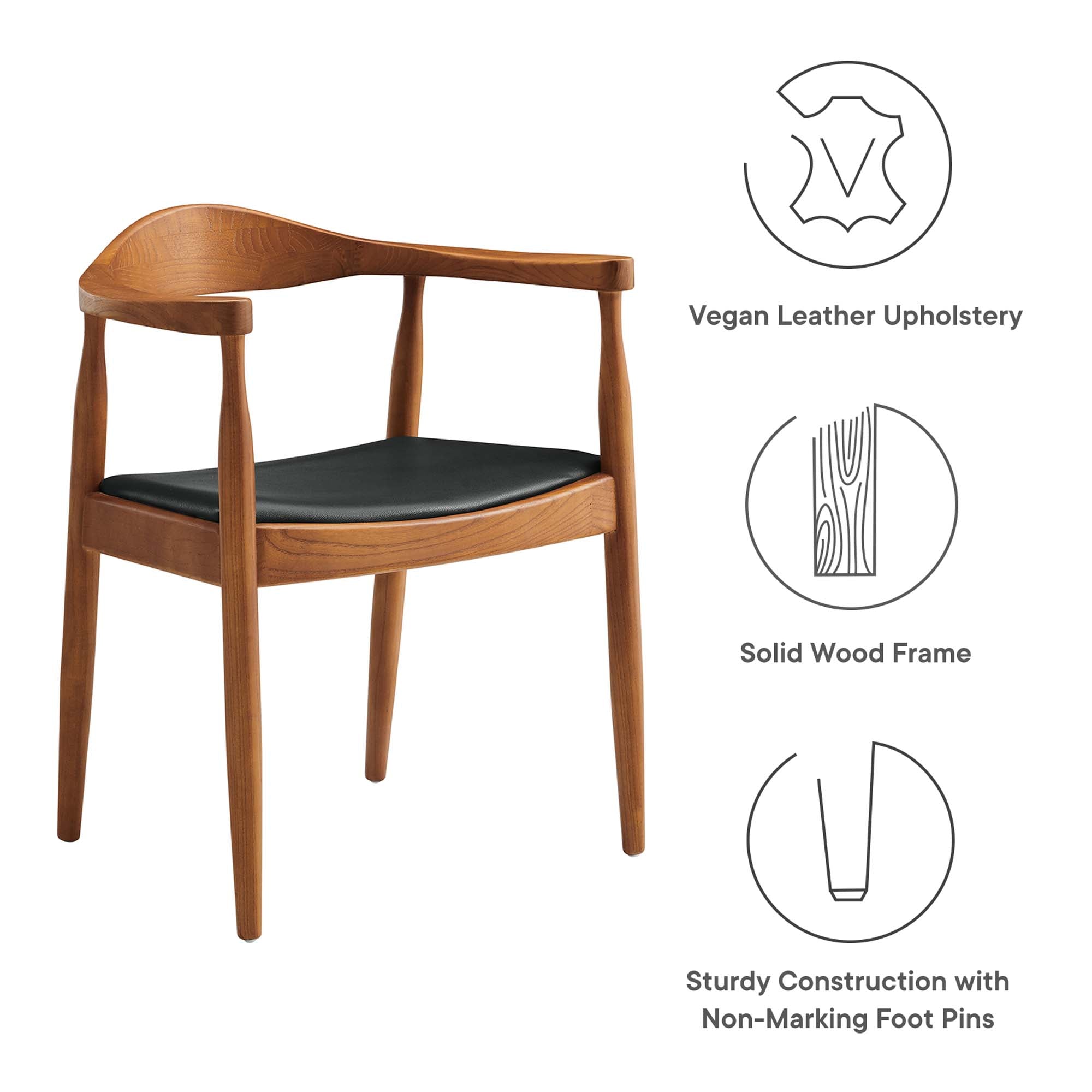 Presidential Dining Armchair, Black