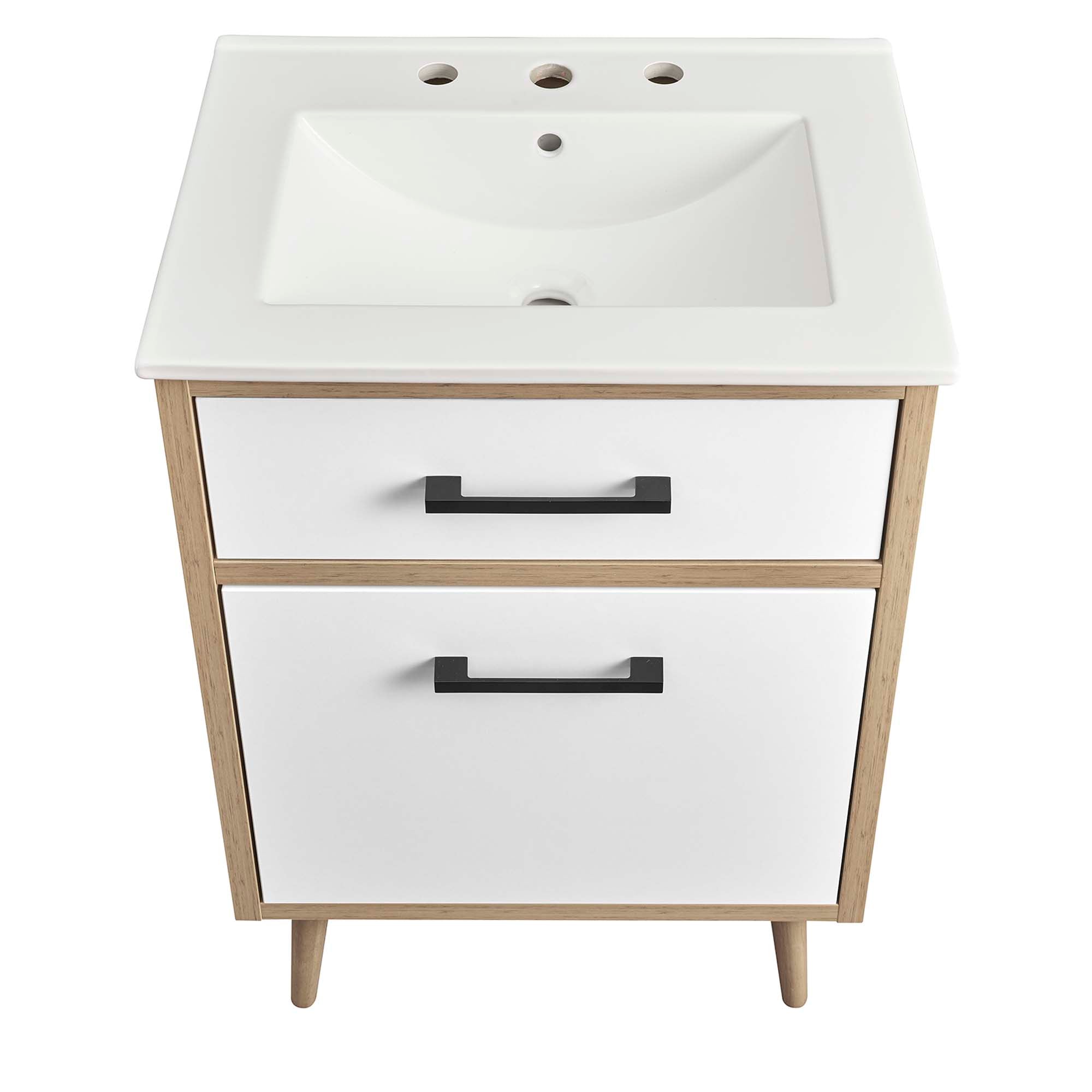 Maverick 24" Bathroom Vanity, White Oak