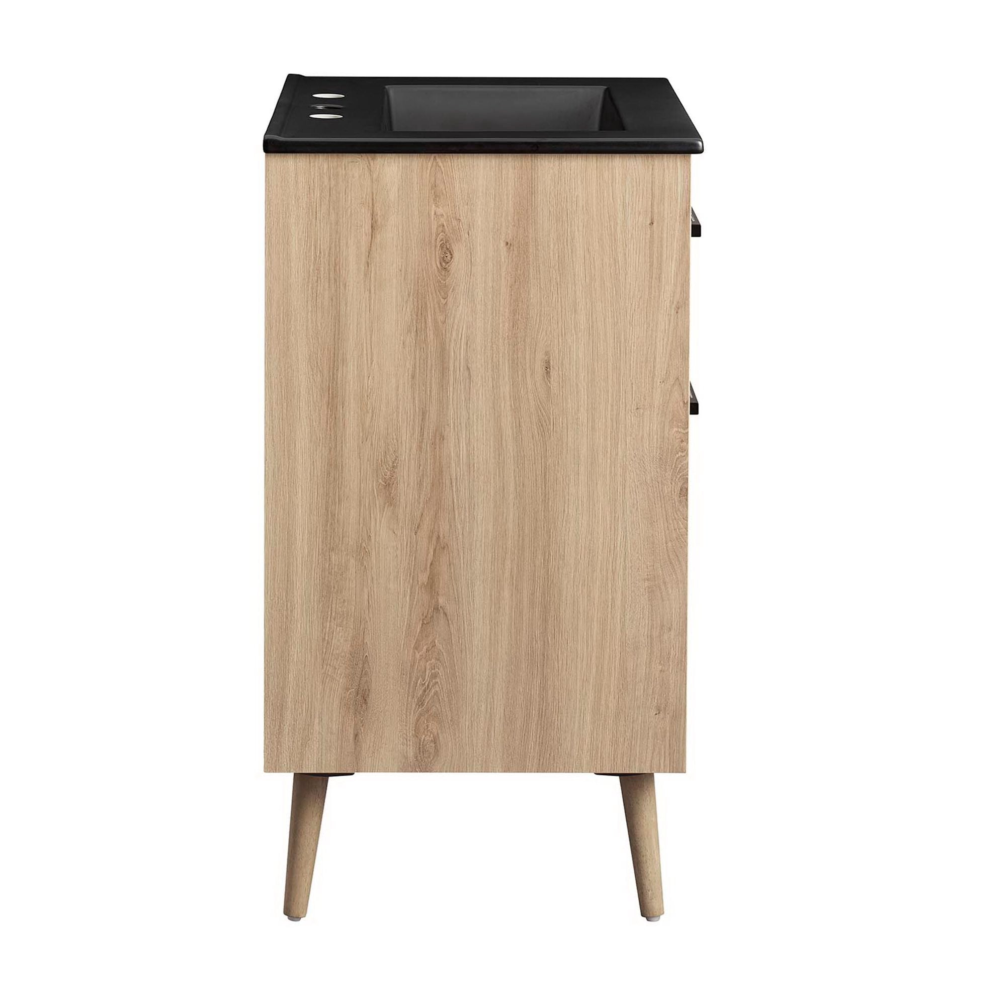 Maverick 24" Bathroom Vanity, Black Oak