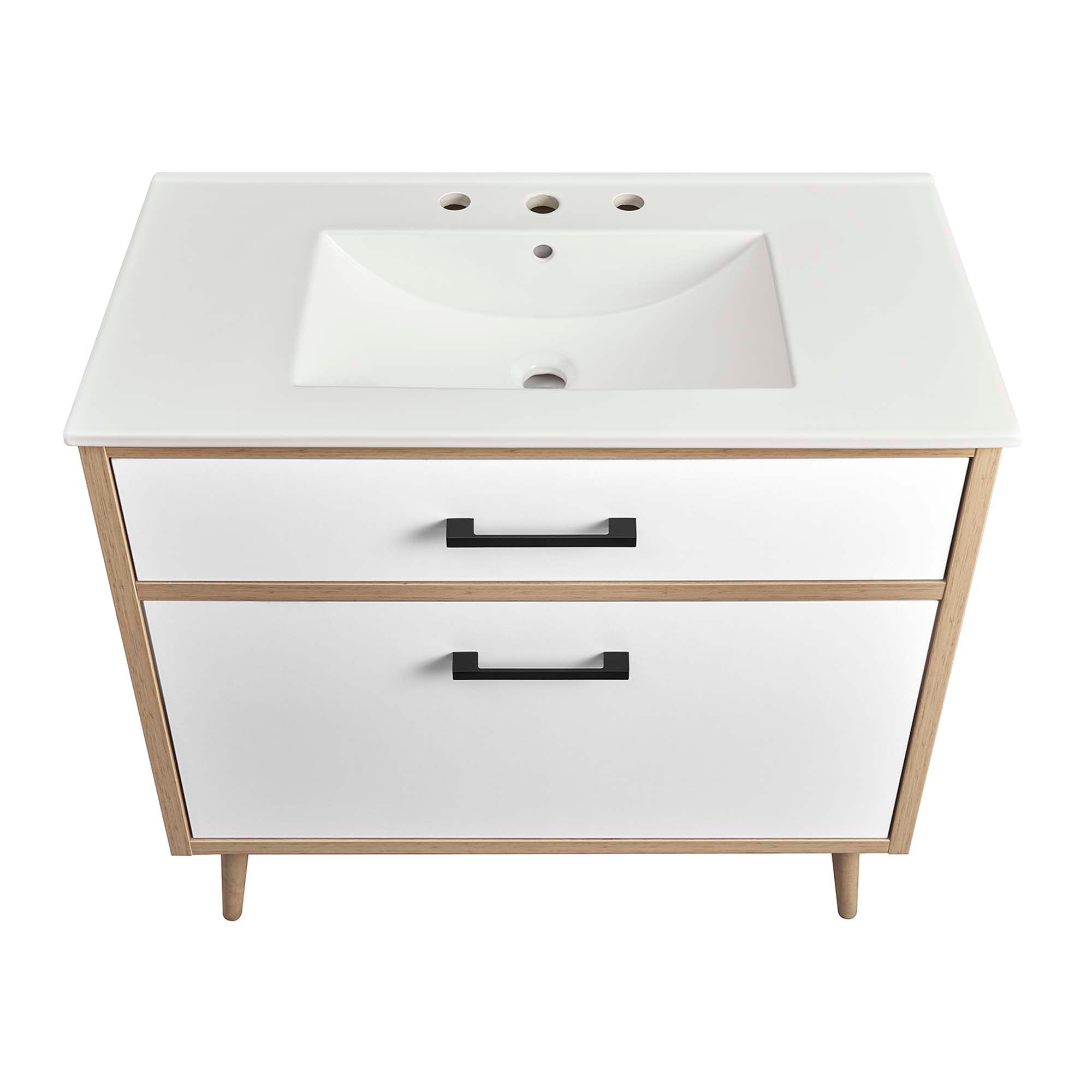 Maverick 36" Bathroom Vanity, White Oak