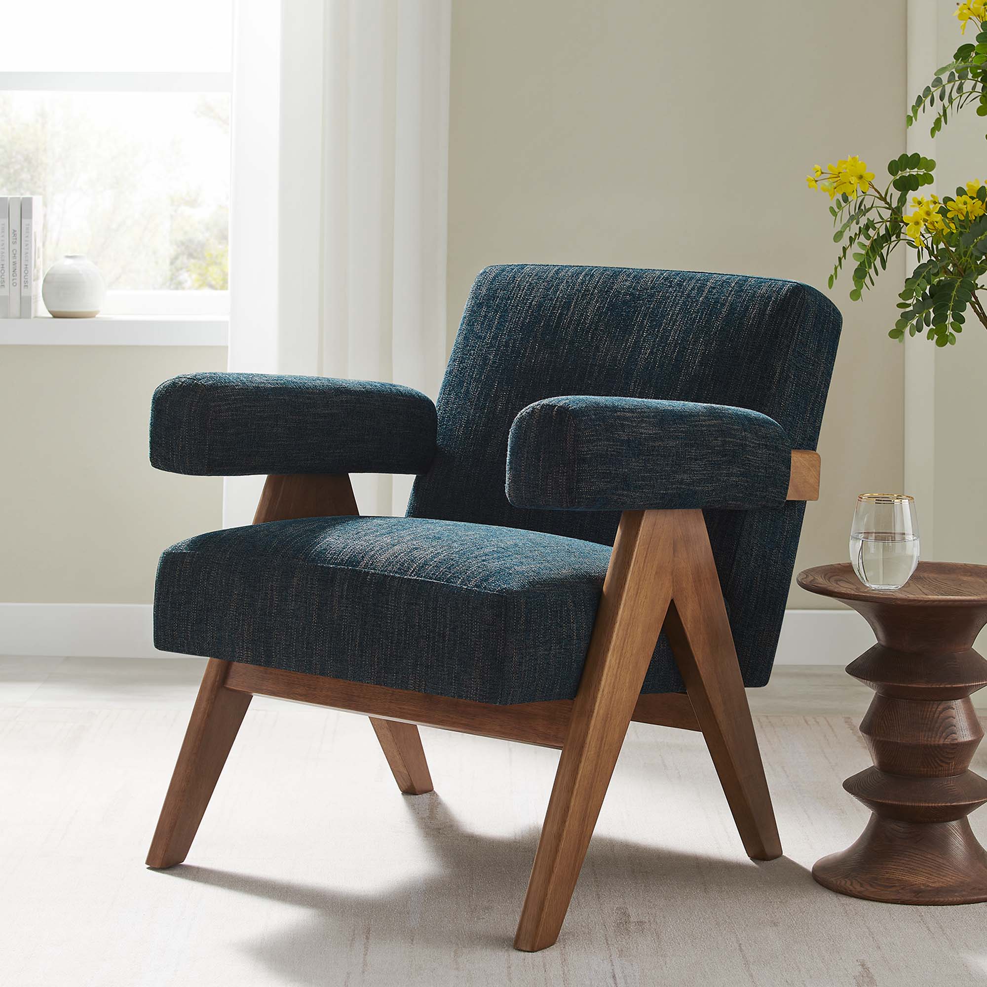 Lyra Fabric Armchair, Azure Fabric