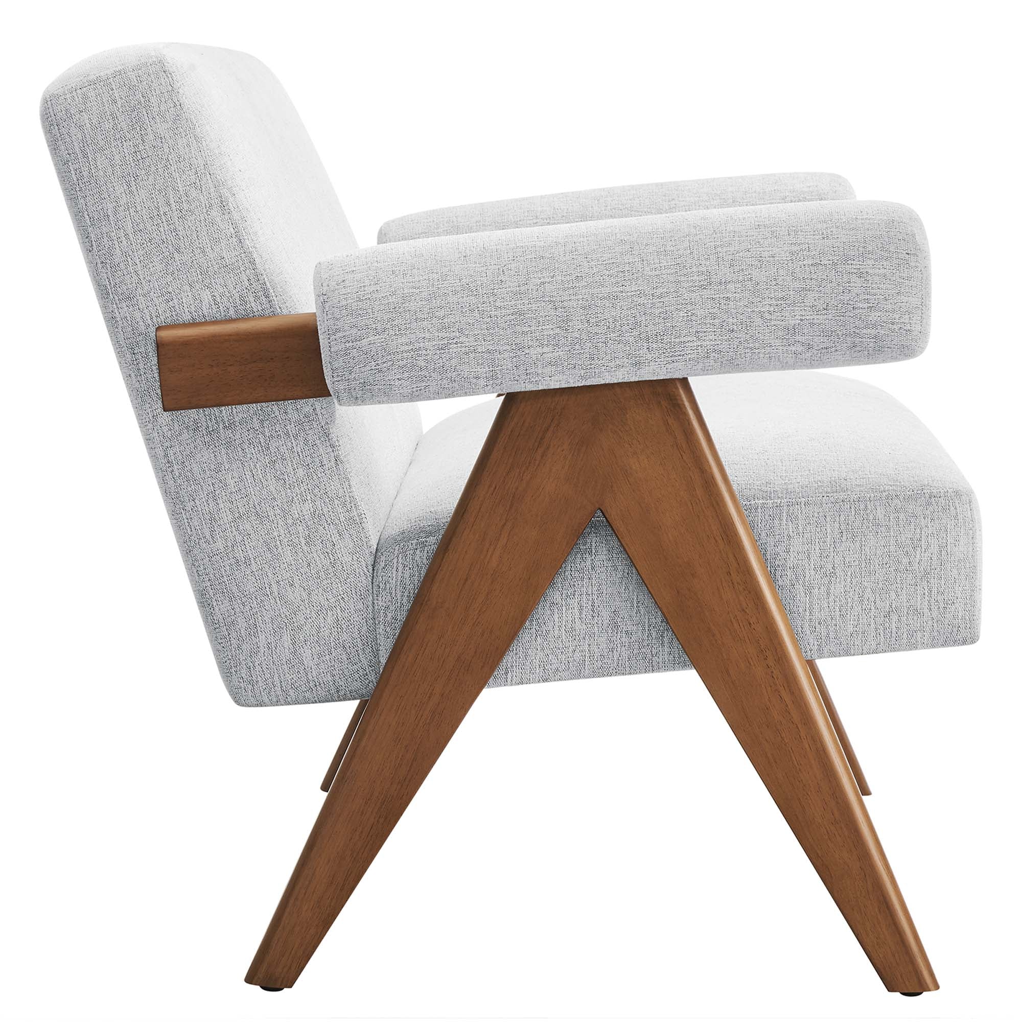 Lyra Fabric Loveseat, Light Gray Fabric