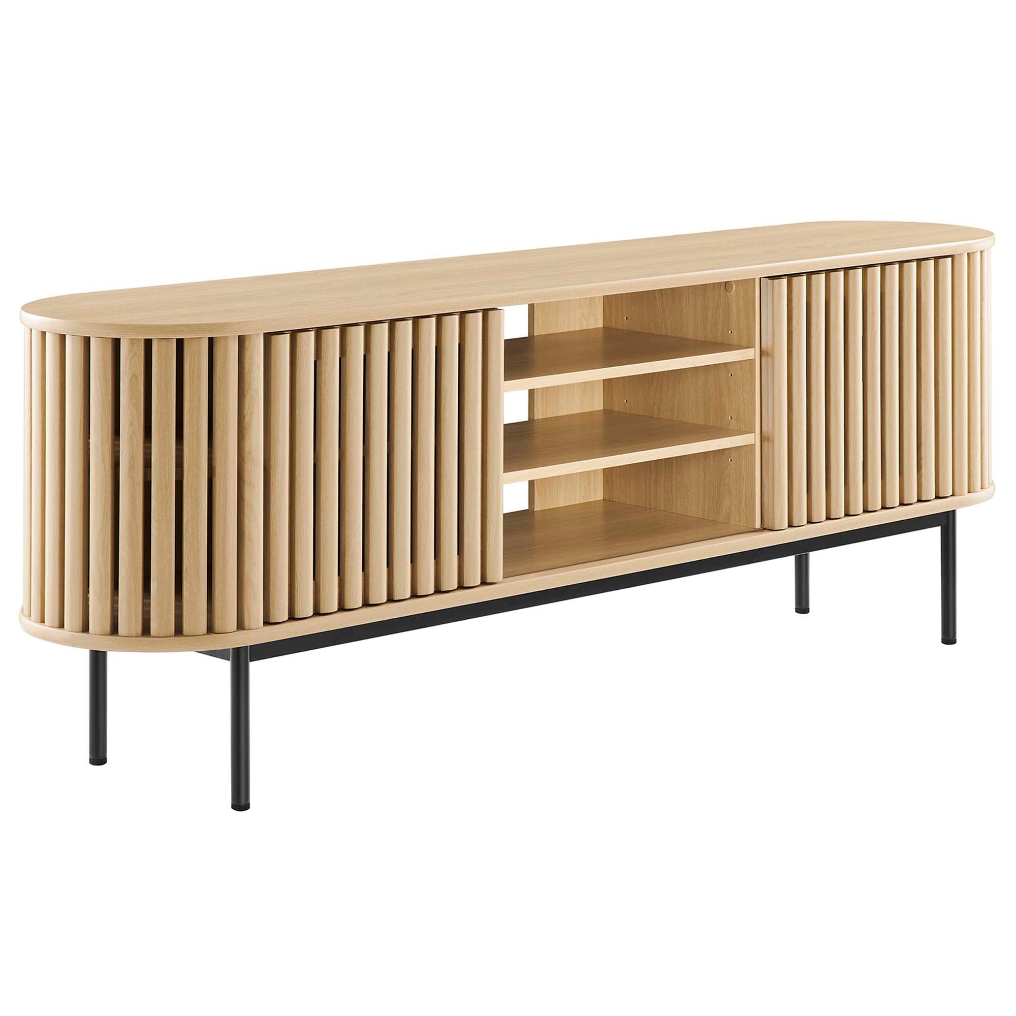Fortitude 71" TV Stand, Oak