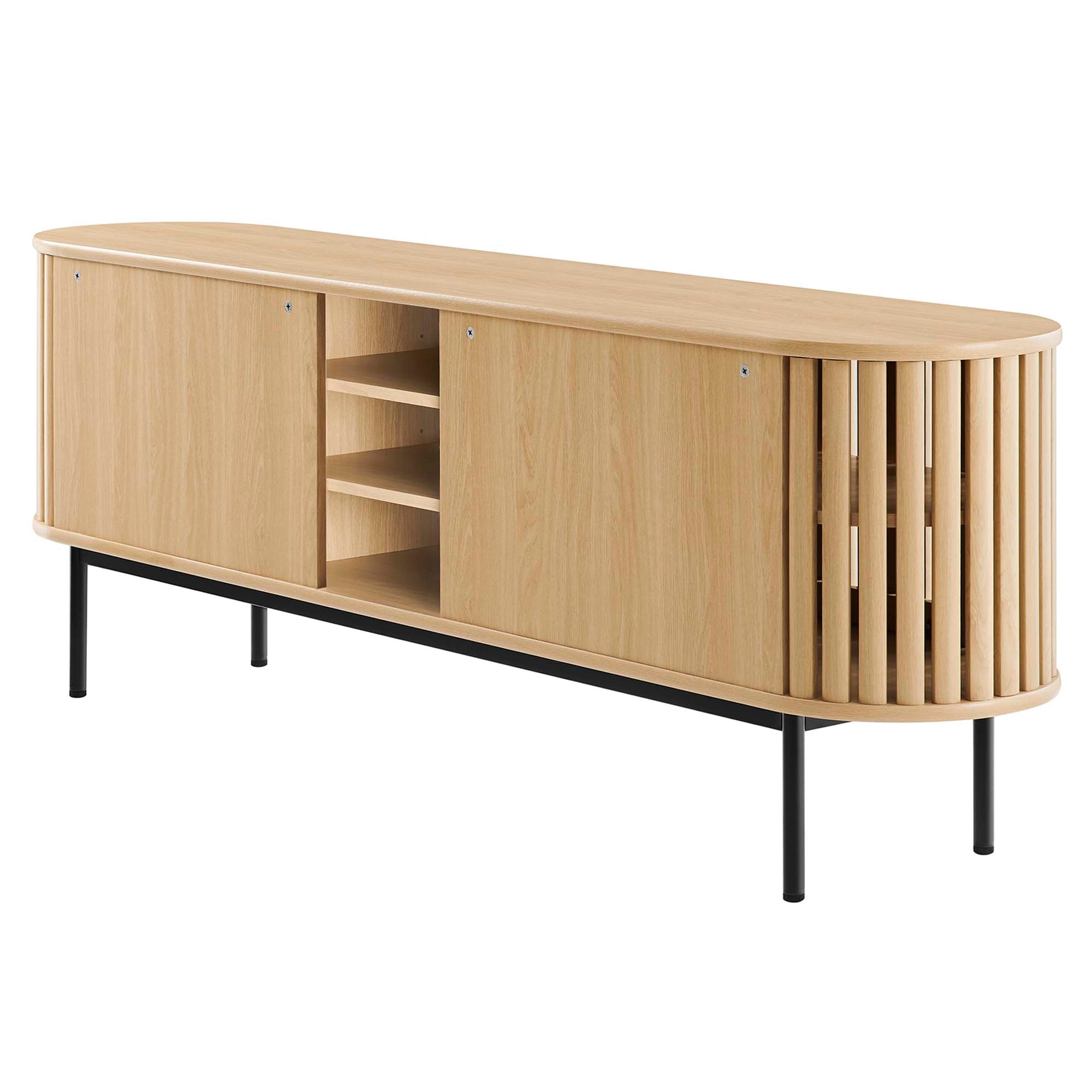 Fortitude 71" TV Stand, Oak