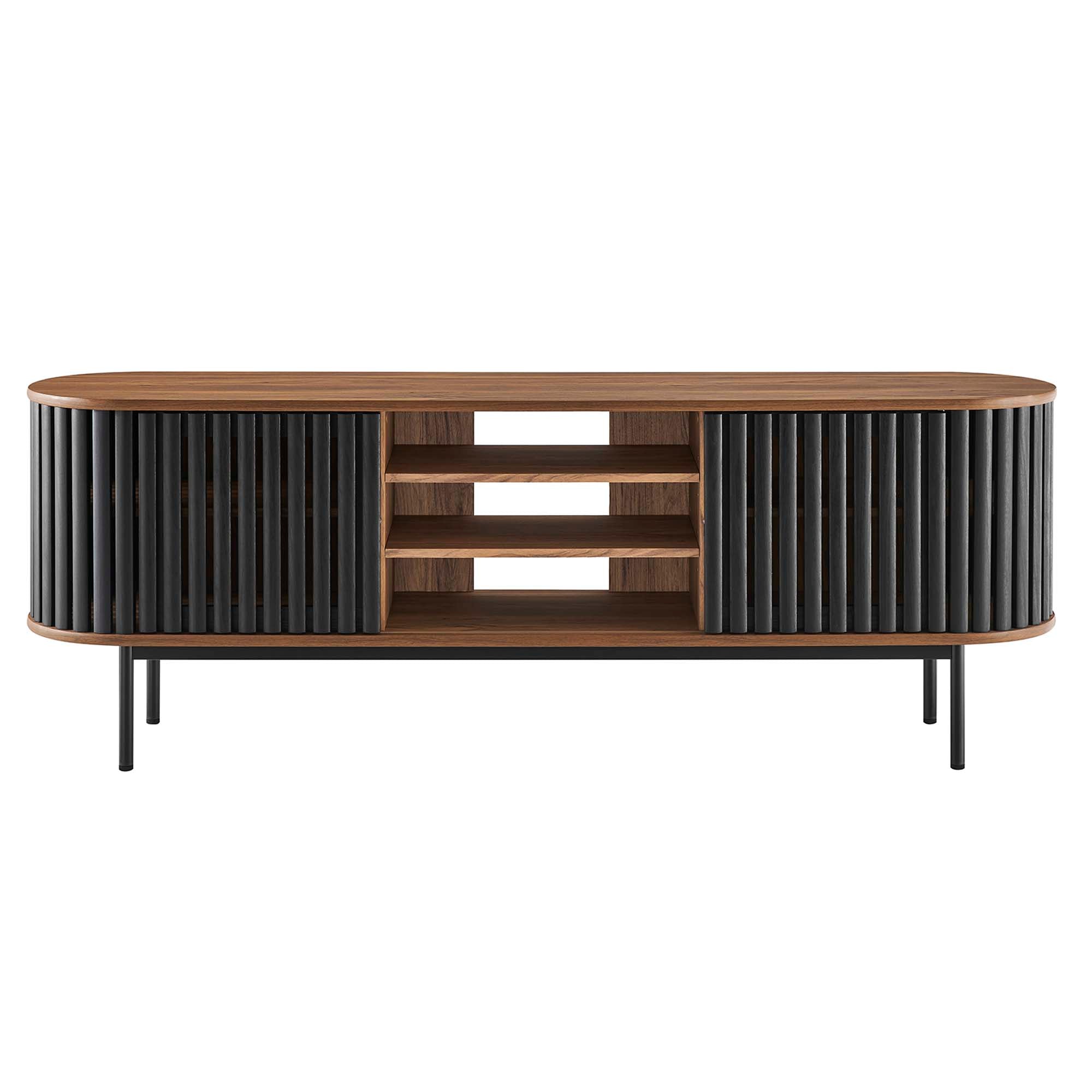 Fortitude 71" TV Stand, Walnut Black