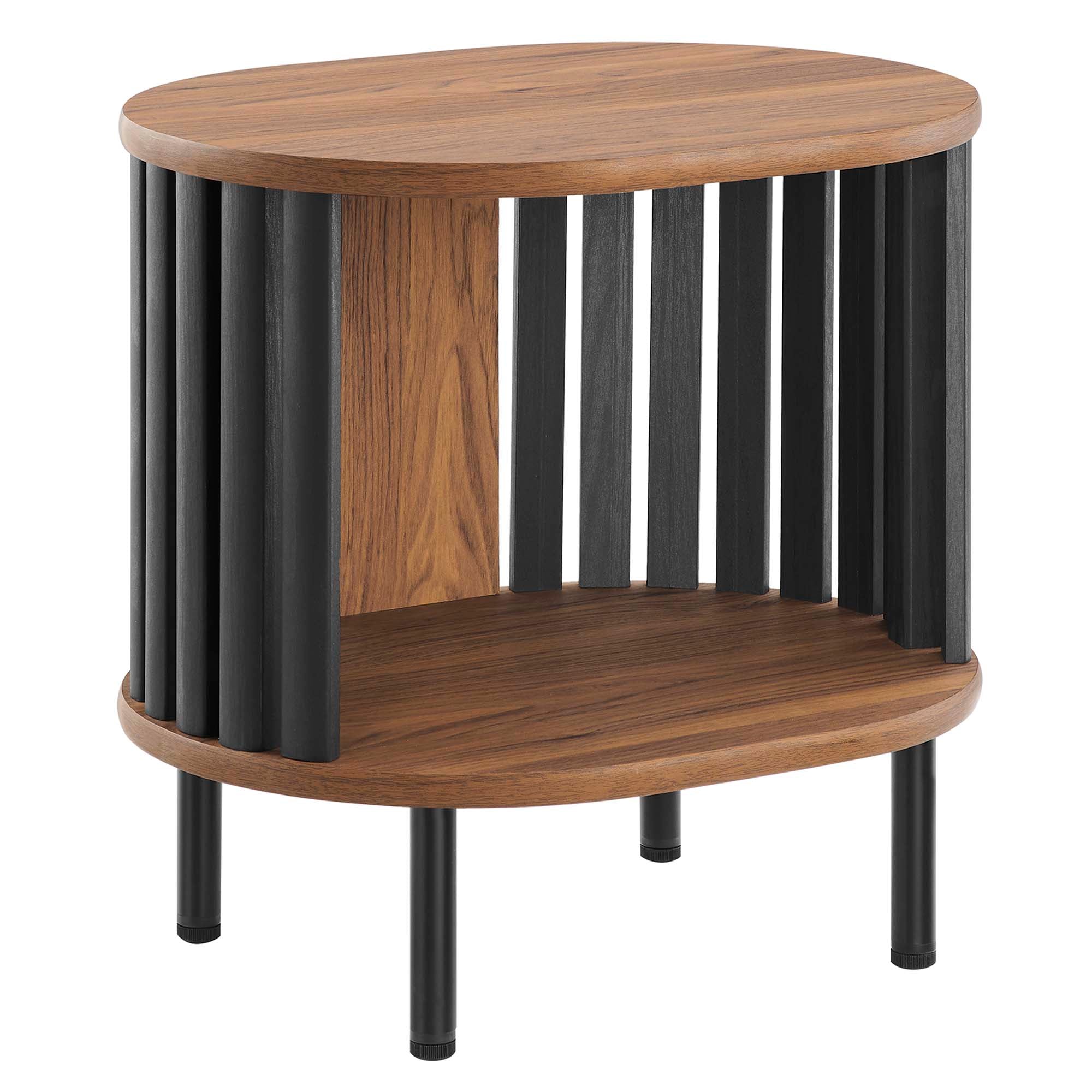 Fortitude Side Table, Walnut Black