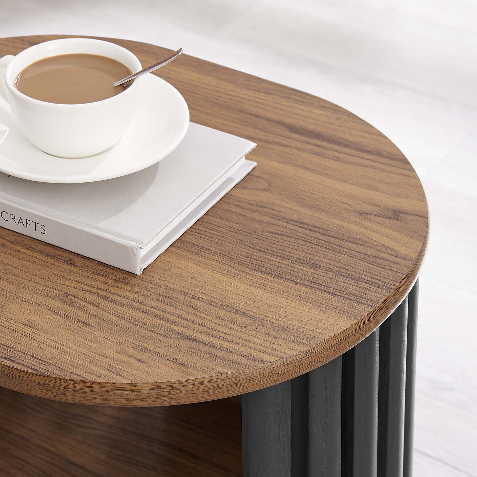 Fortitude Side Table, Walnut Black