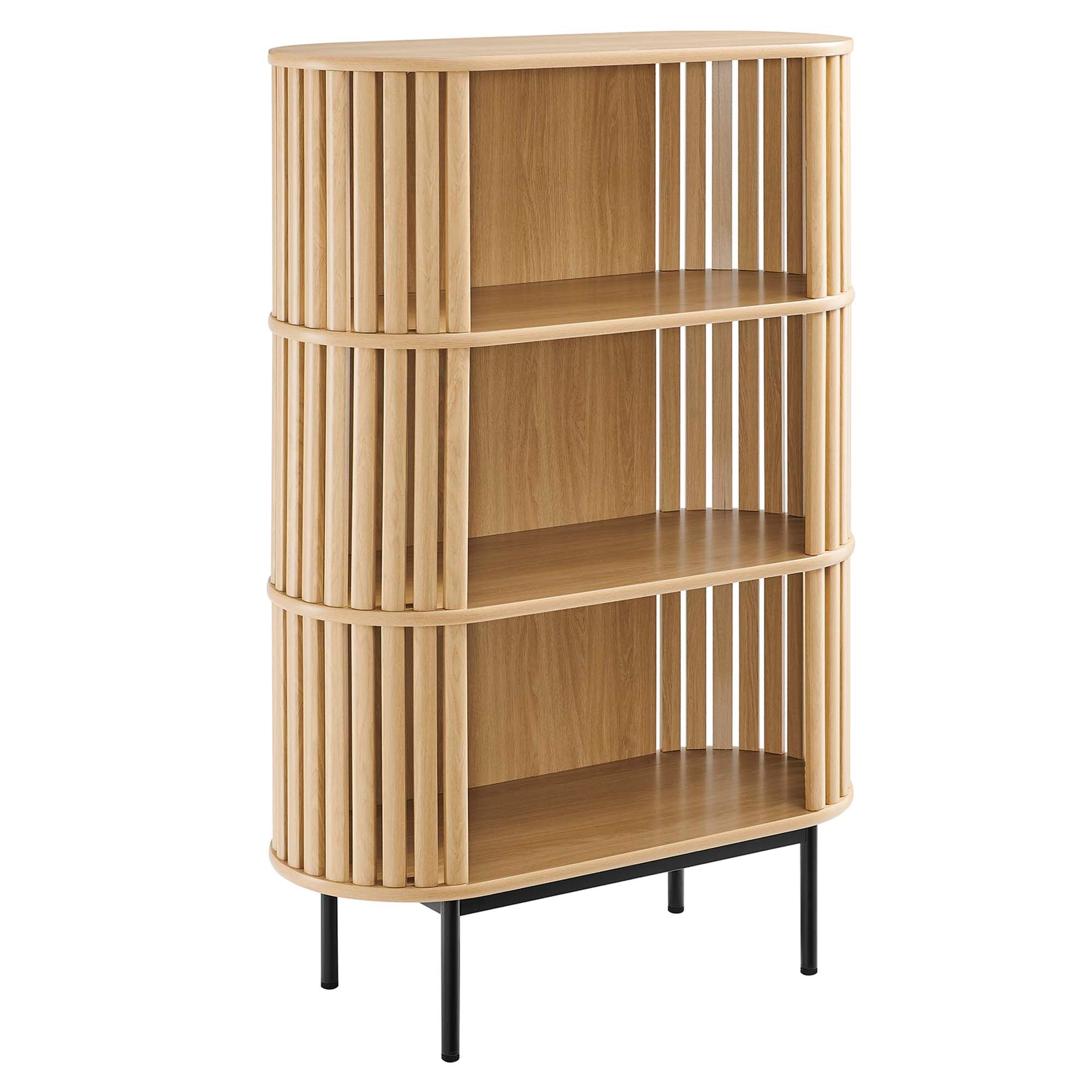 Fortitude Three Tier Display Cabinet, Oak